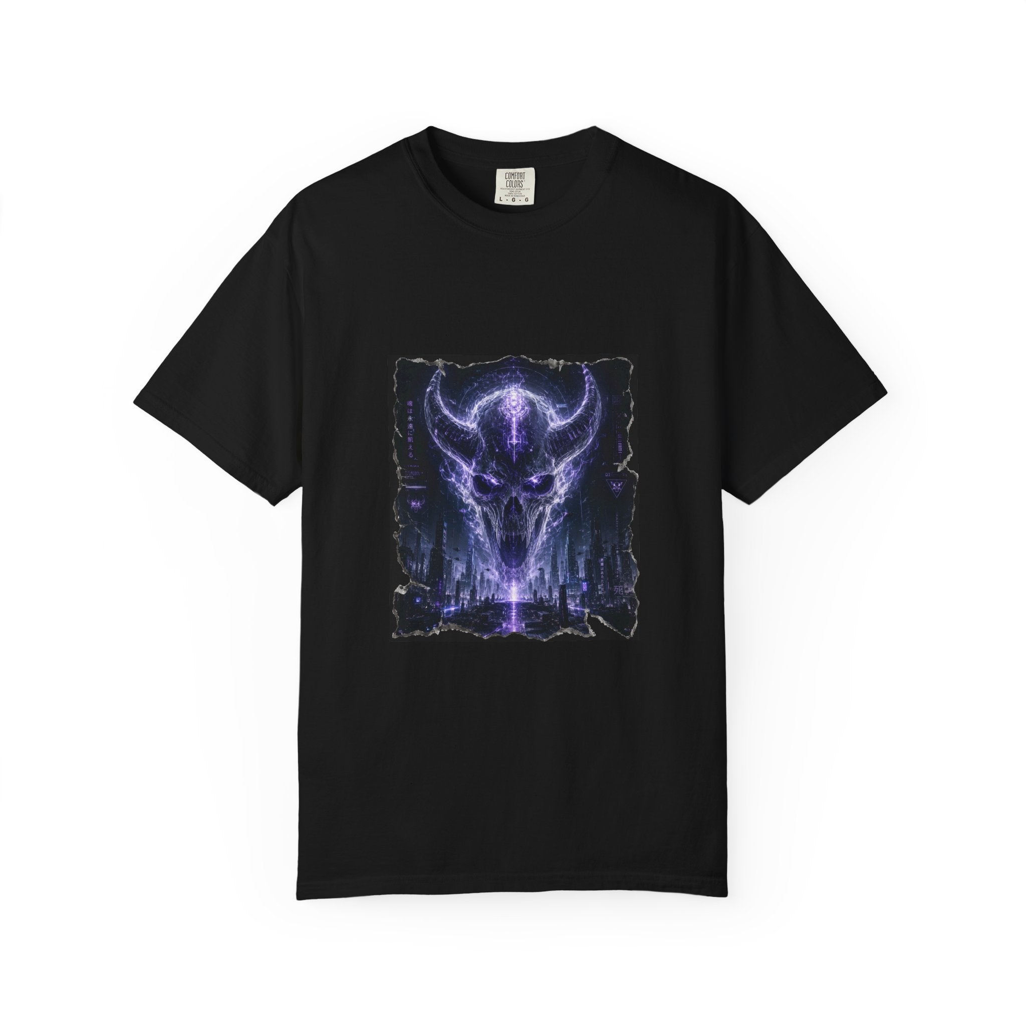Ethereal Demon Skull T-Shirt — Cyber Goth Graphic Tee