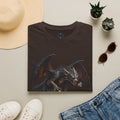Dragon on Skull Pile Graphic T-Shirt — Dark Fantasy Winged Dragon Design