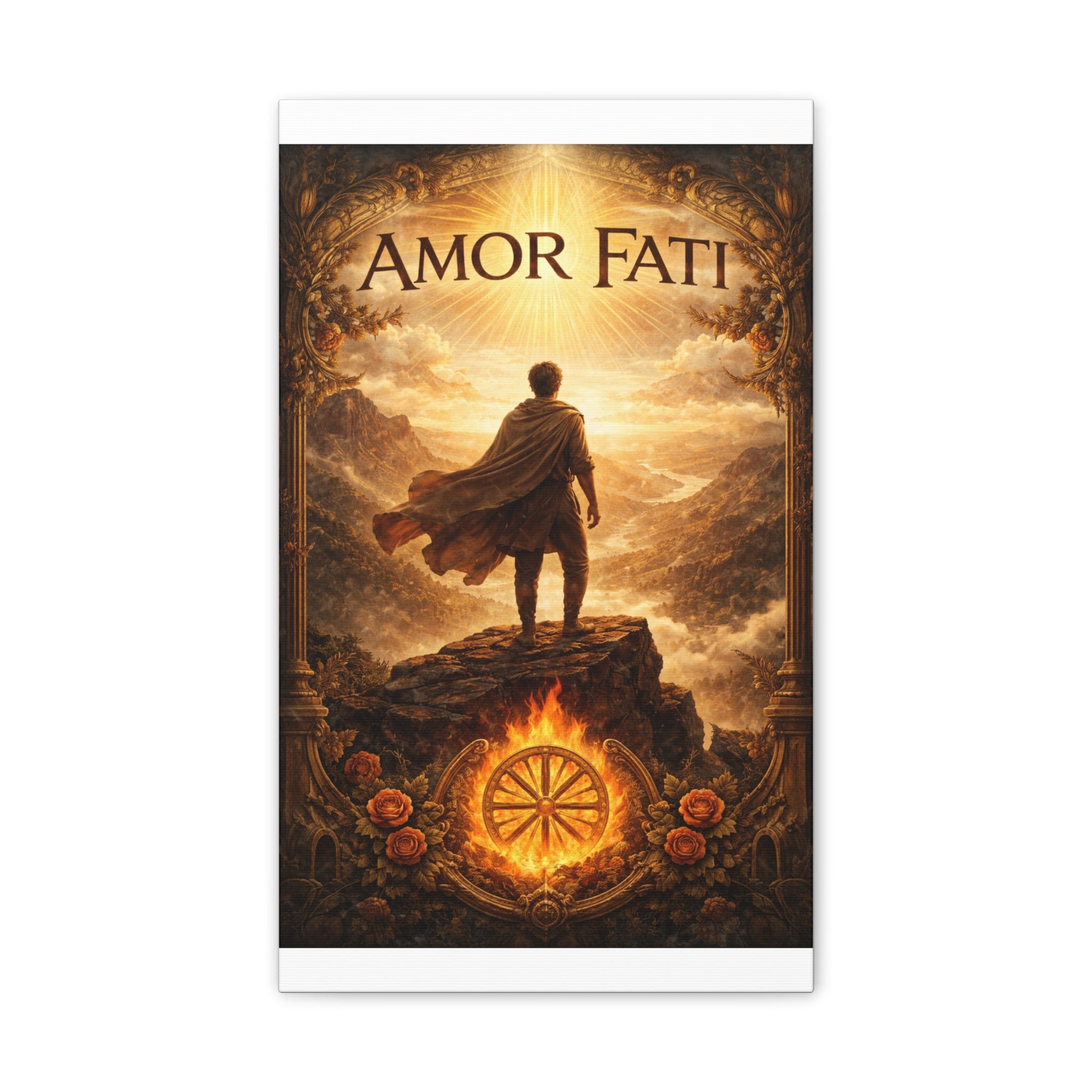Amor Fati Canvas Wall Art — Stoic Journey Inspirational Print