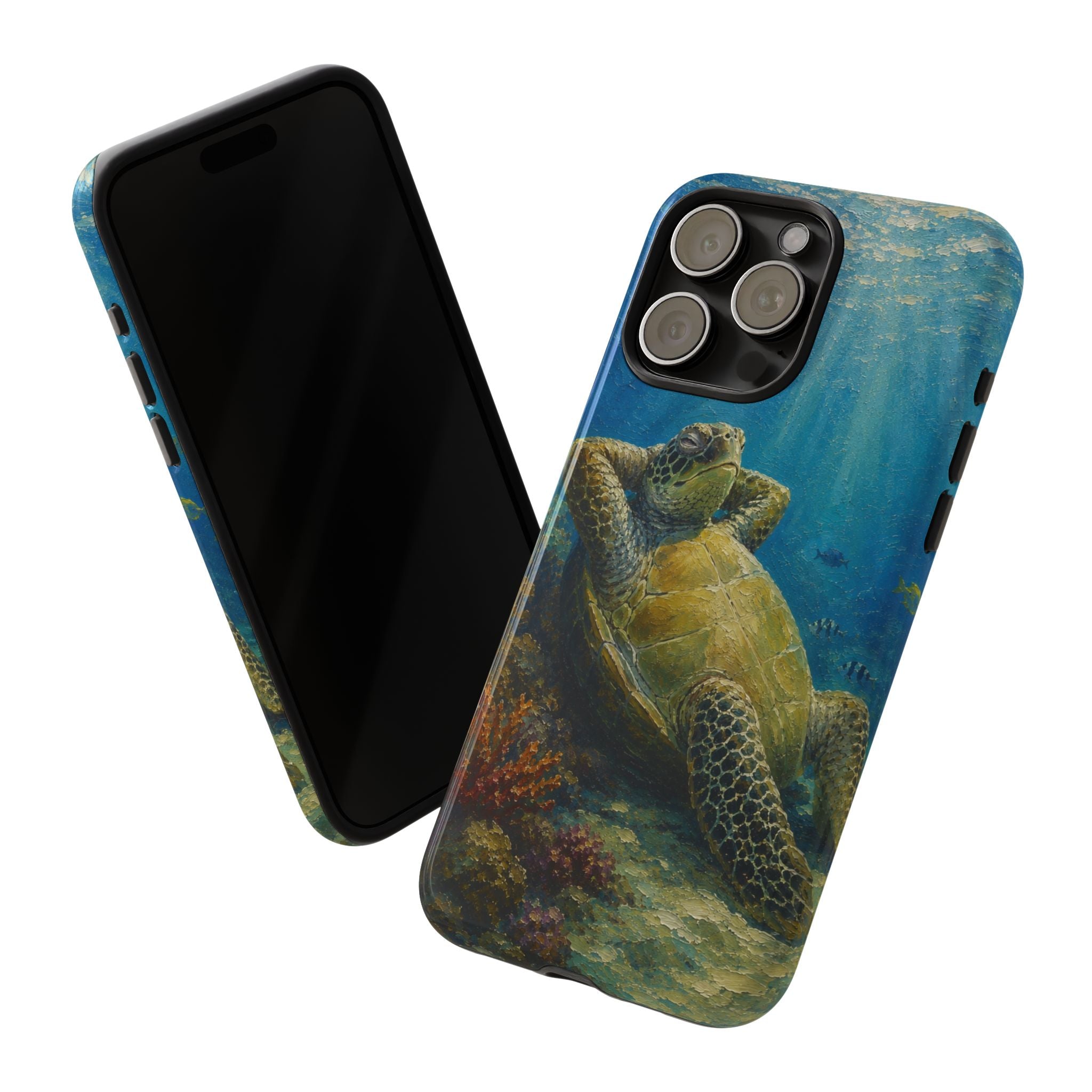 Sea Turtle Relaxation Phone Case — Ocean Underwater Art Protective Tough Case