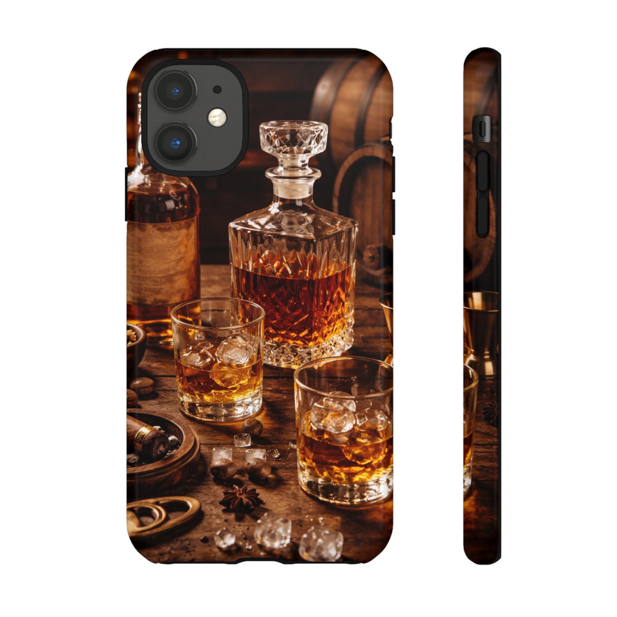 Whiskey Decanter Phone Case — Vintage Bar Spirits Protective Tough Case