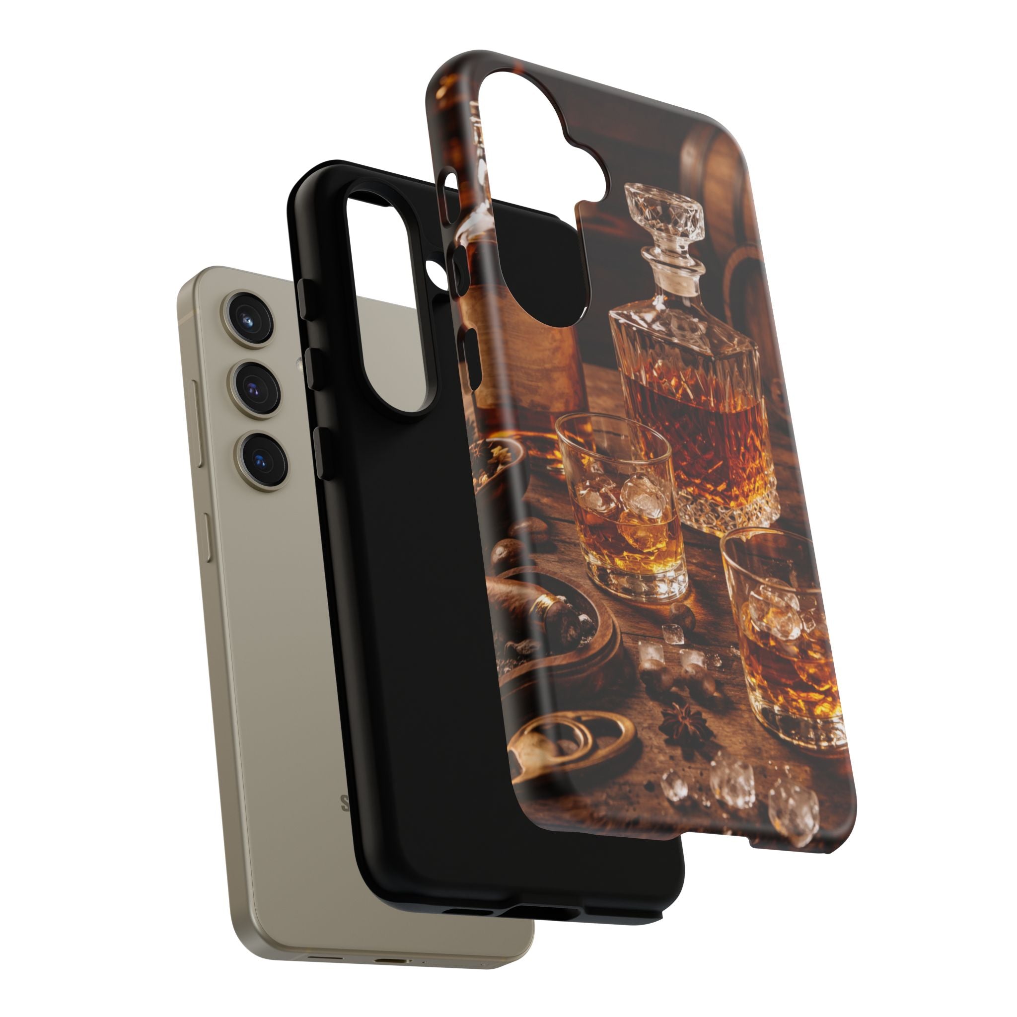 Whiskey Decanter Phone Case — Vintage Bar Spirits Protective Tough Case