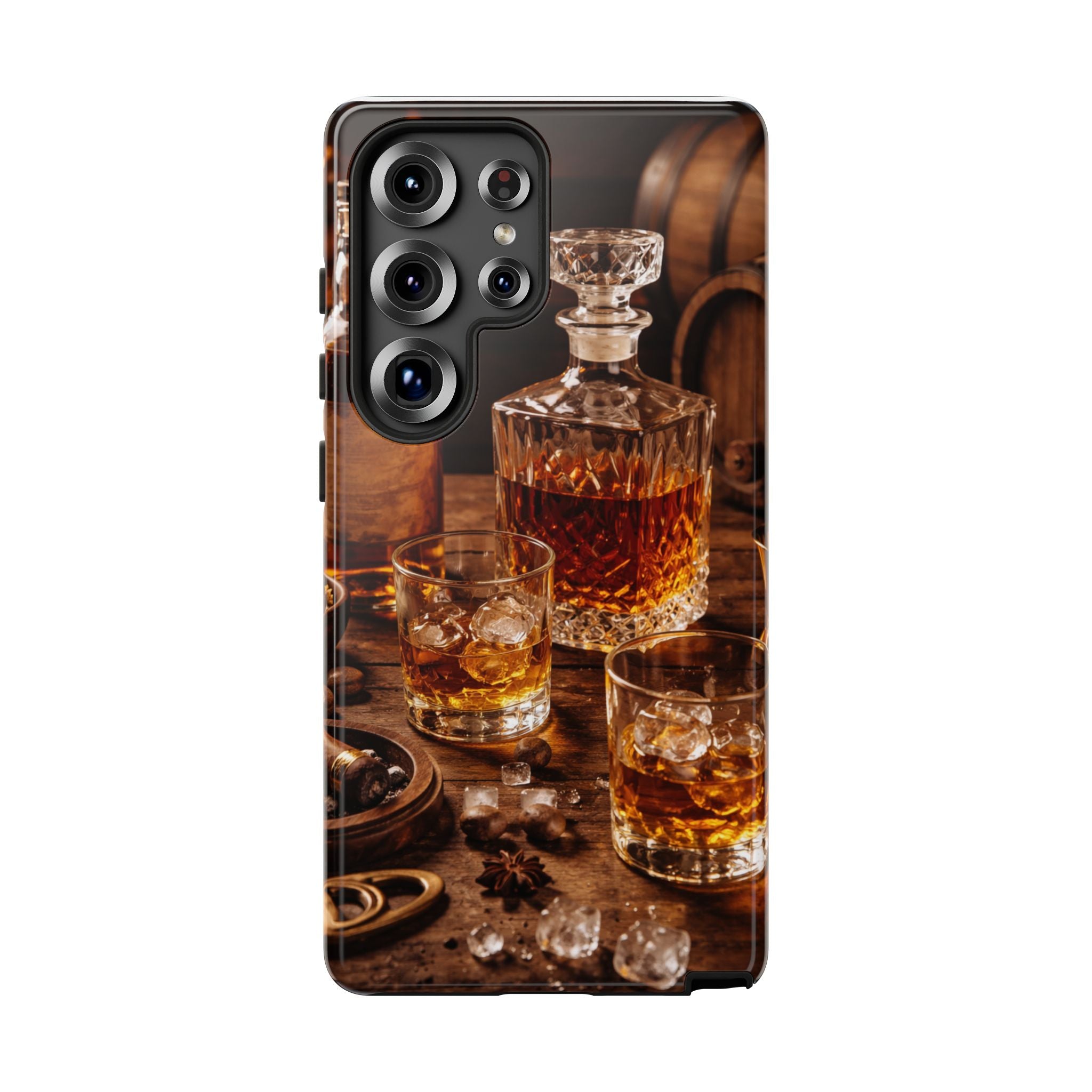 Whiskey Decanter Phone Case — Vintage Bar Spirits Protective Tough Case