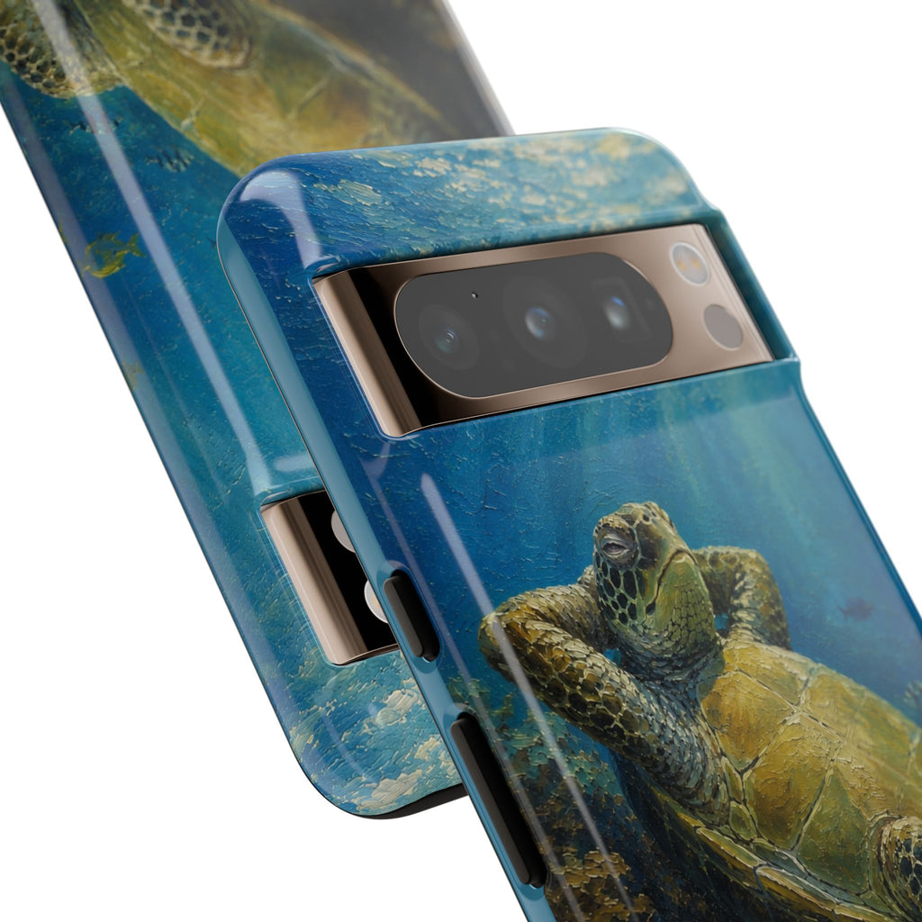Sea Turtle Relaxation Phone Case — Ocean Underwater Art Protective Tough Case
