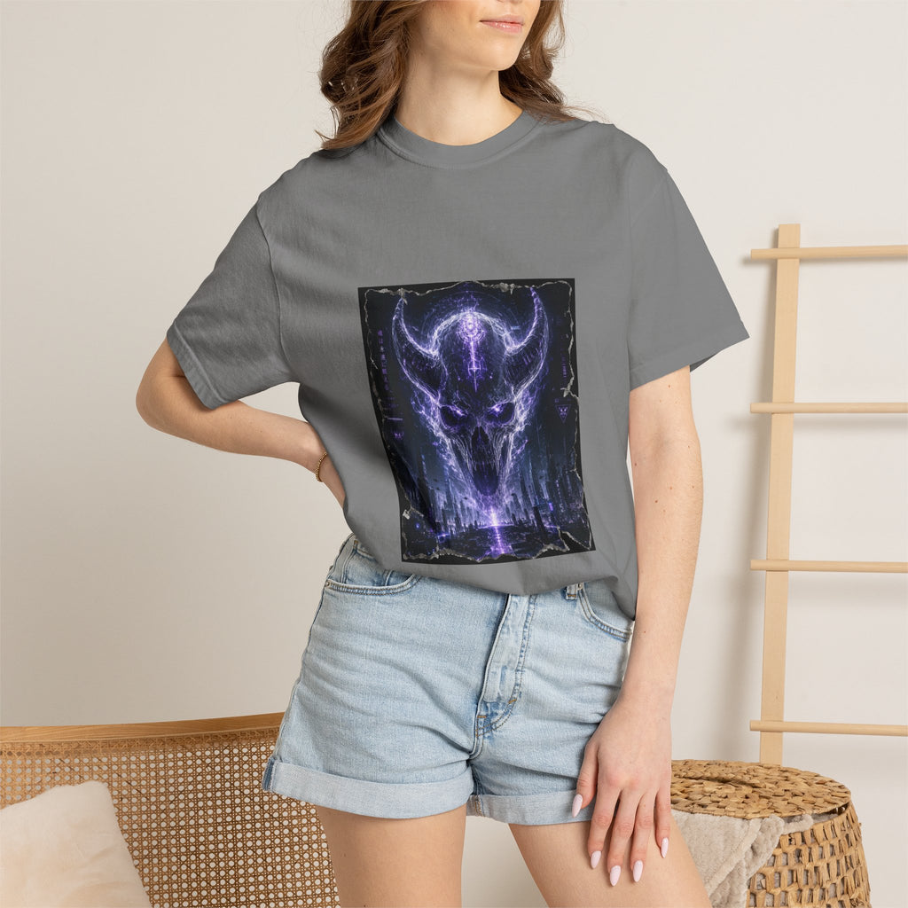 Ethereal Demon Skull T-Shirt — Cyber Goth Graphic Tee