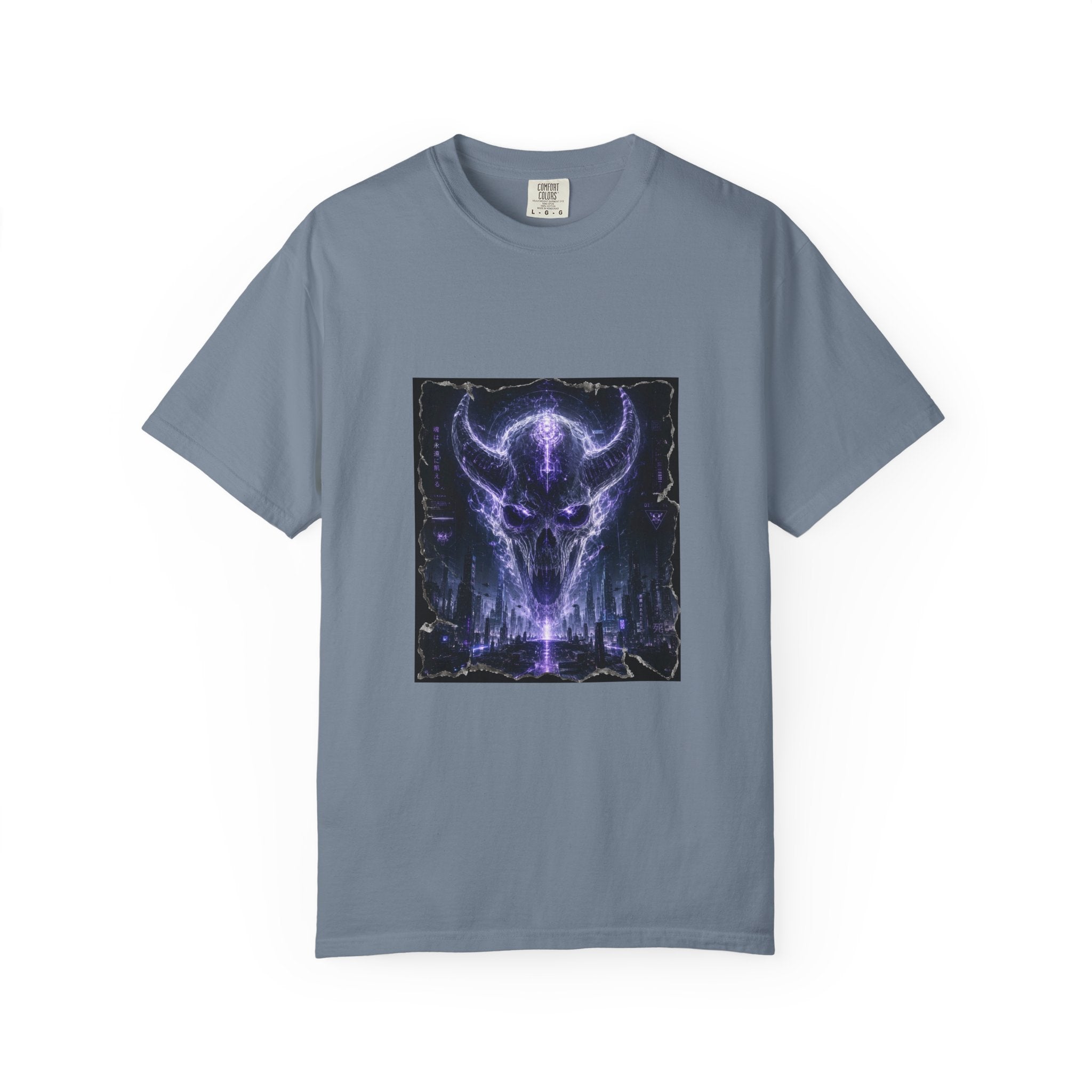 Ethereal Demon Skull T-Shirt — Cyber Goth Graphic Tee
