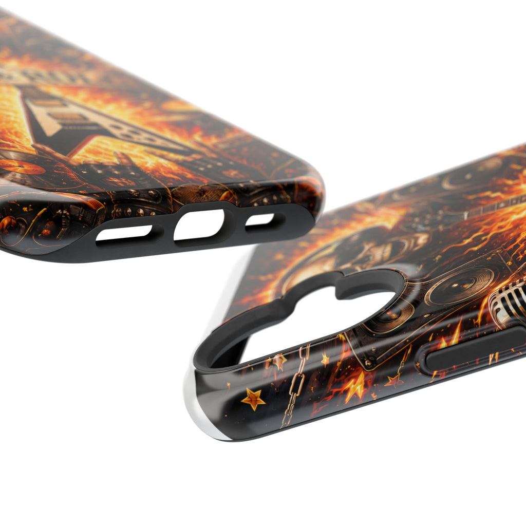 Rock & Roll Skull Guitar Phone Case — Magnetic Impact-Resistant