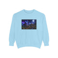 Dragon Night Sweatshirt — Mystical Purple Dragon Over Moonlit Village