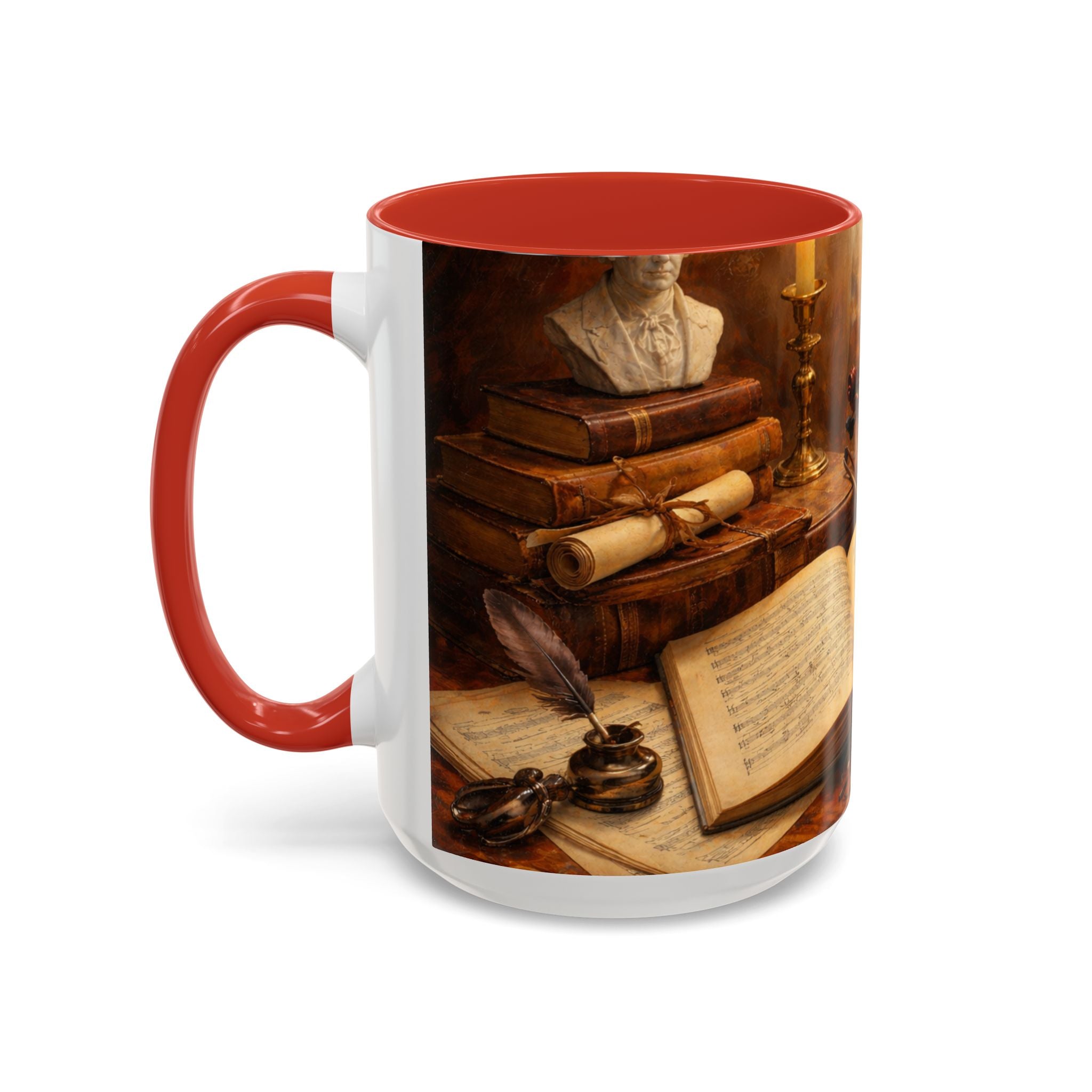 Classical Music Coffee Mug – Classical Music Floral Design (11/15 oz)