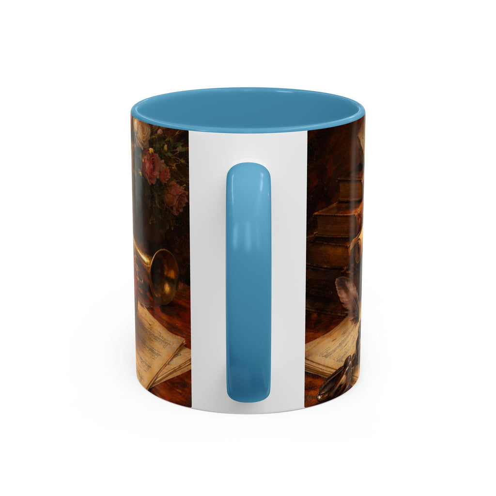 Classical Music Coffee Mug – Classical Music Floral Design (11/15 oz)