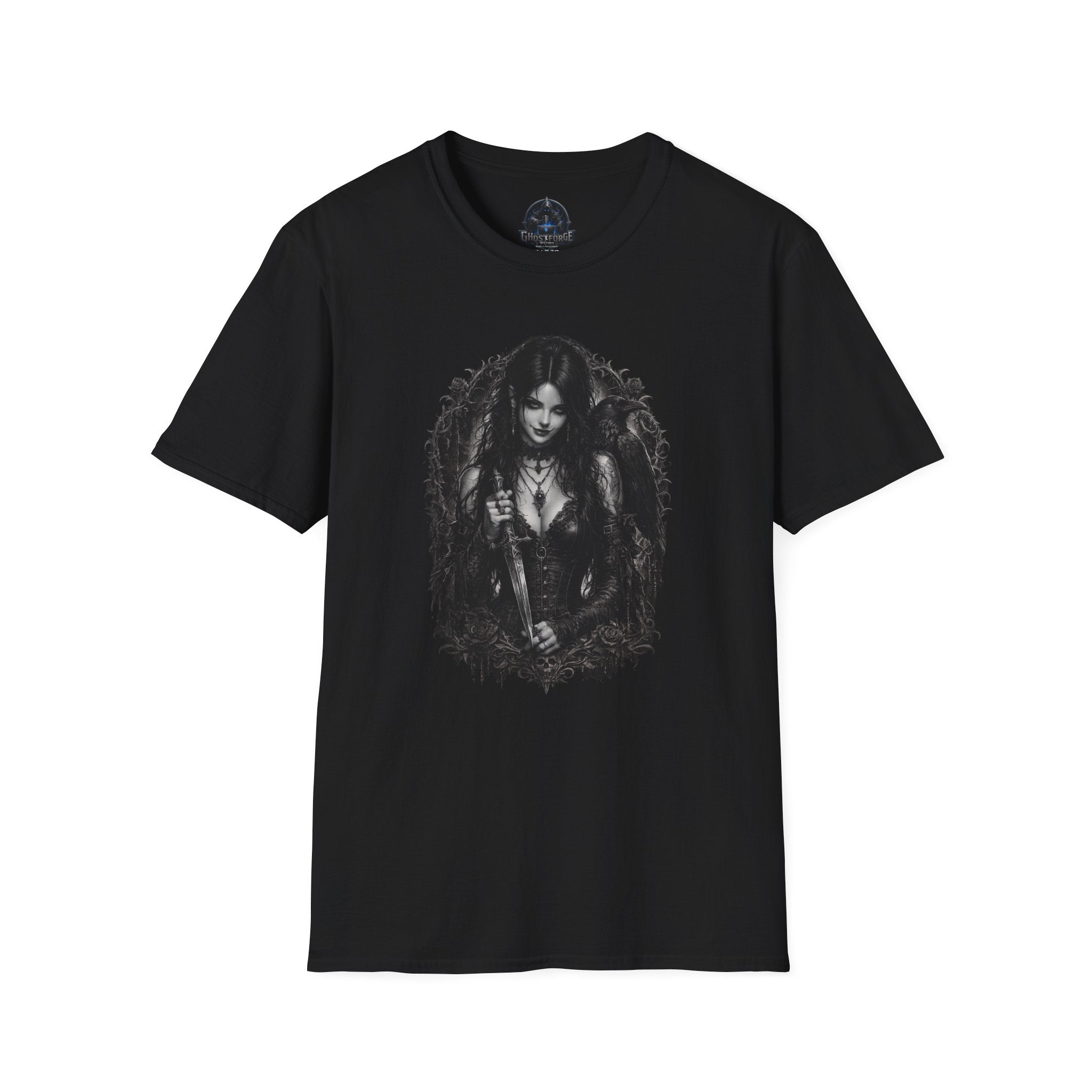 Gothic Priestess Portrait T-Shirt
