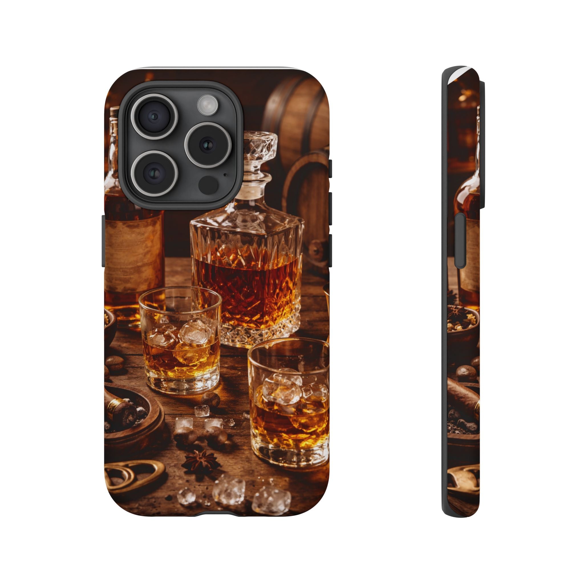Whiskey Decanter Phone Case — Vintage Bar Spirits Protective Tough Case