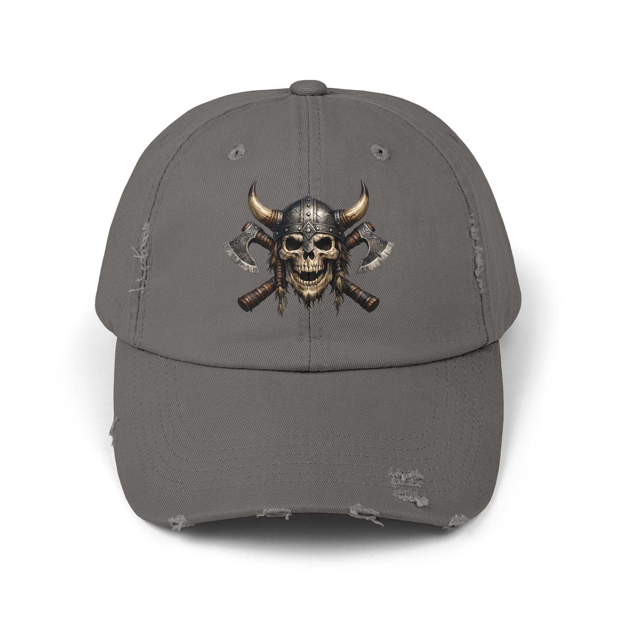 Viking Skull Axe Distressed Cap