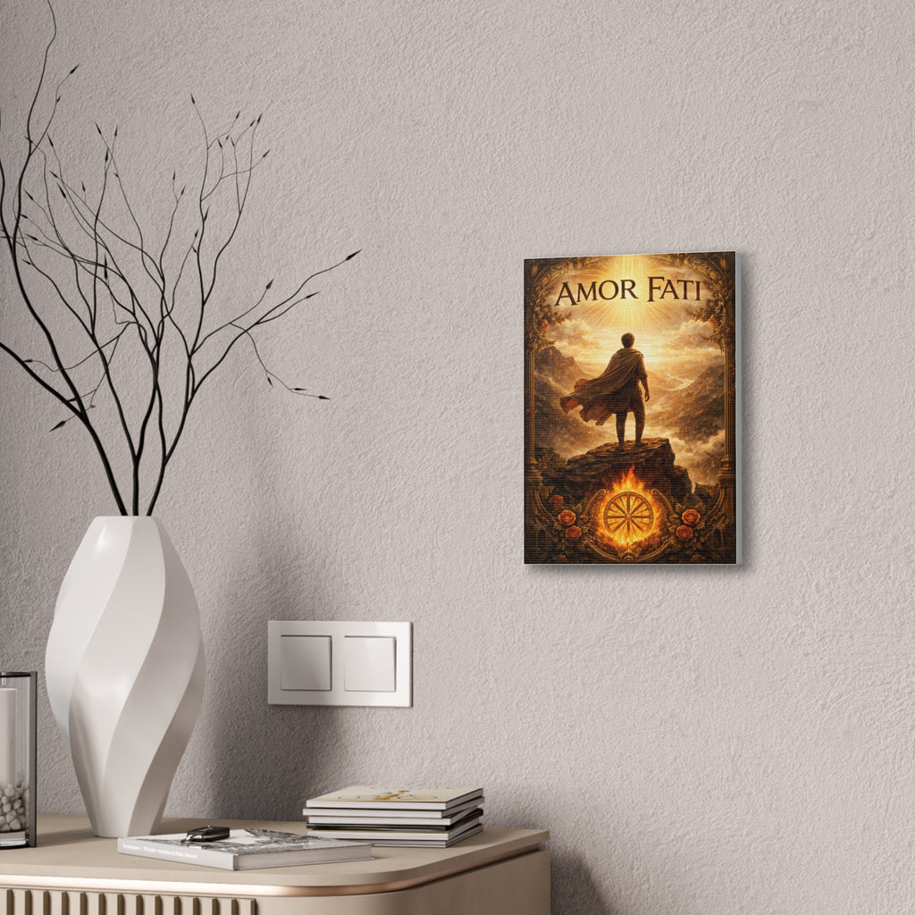 Amor Fati Canvas Wall Art — Stoic Journey Inspirational Print