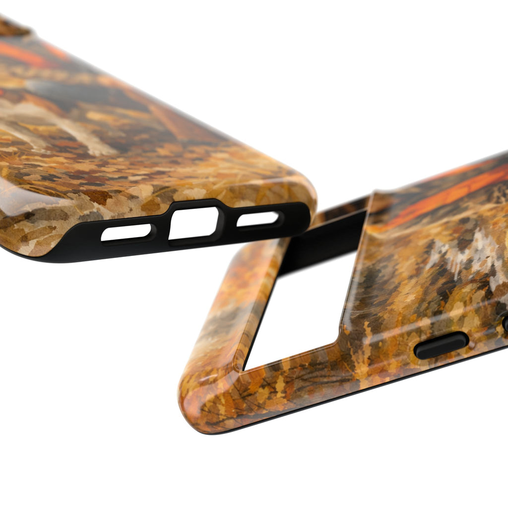 Hunter and Beagle Phone Case — Hunting Dog Autumn Camouflage iPhone Cover