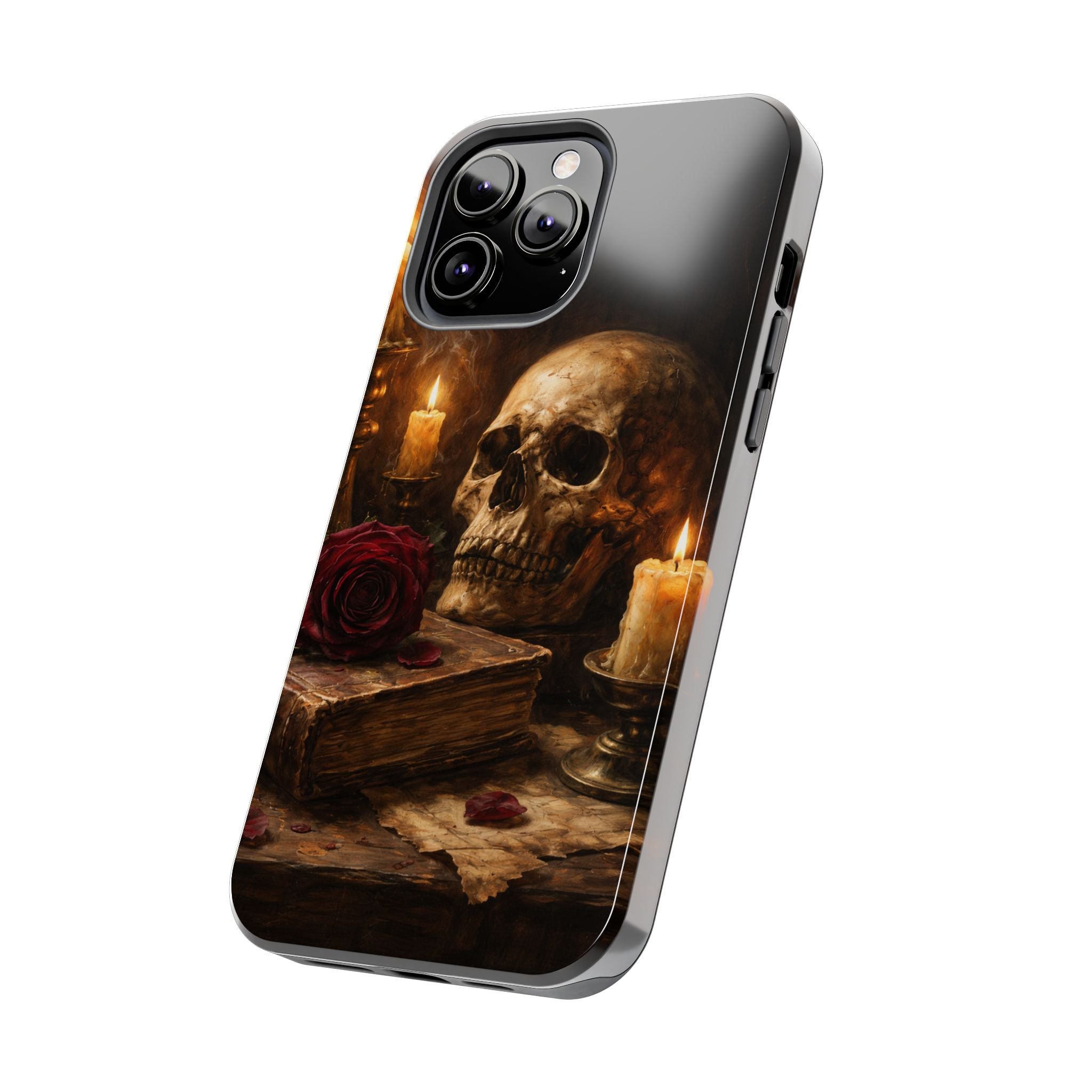 Skull & Candle Tough Phone Case — Memento Mori Protective Cover