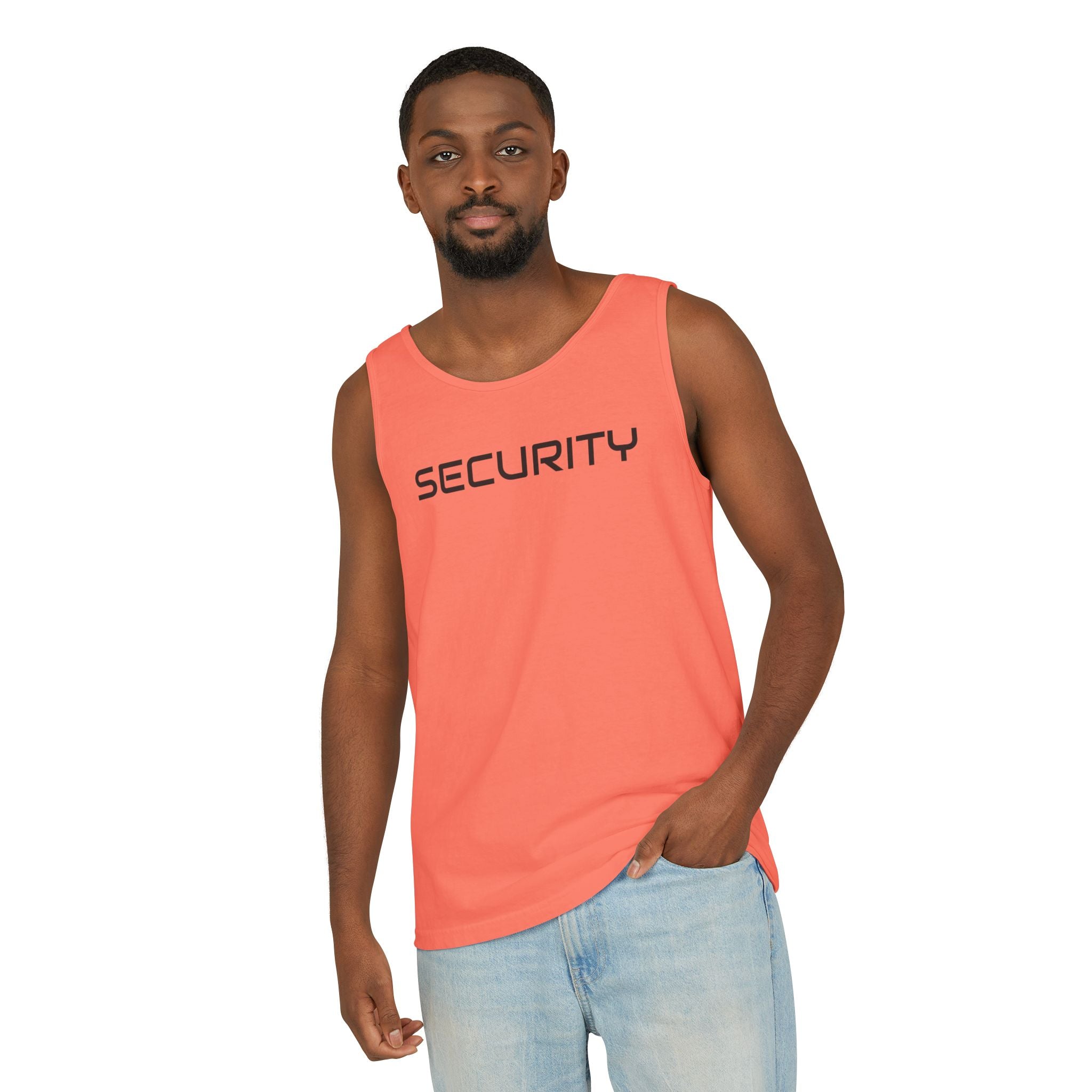 SECURITY Graphic Tank Top — Bold 'SECURITY' Streetwear Muscle Tee