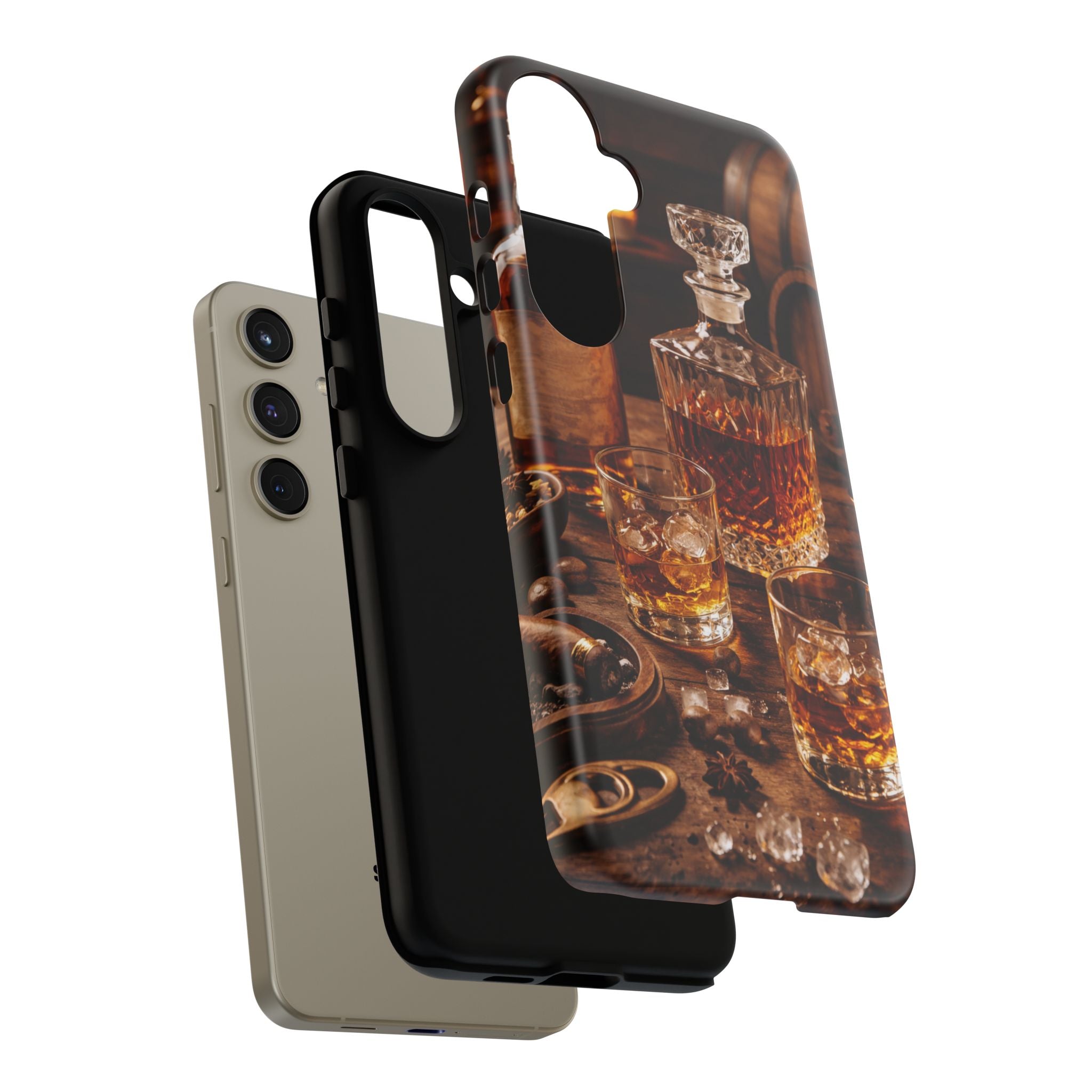 Whiskey Decanter Phone Case — Vintage Bar Spirits Protective Tough Case