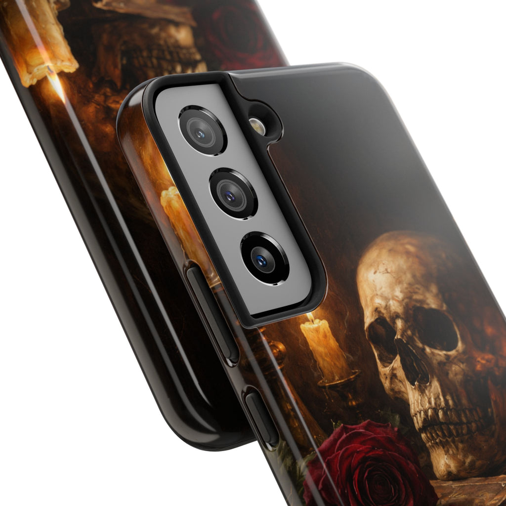 Skull & Candle Tough Phone Case — Memento Mori Protective Cover