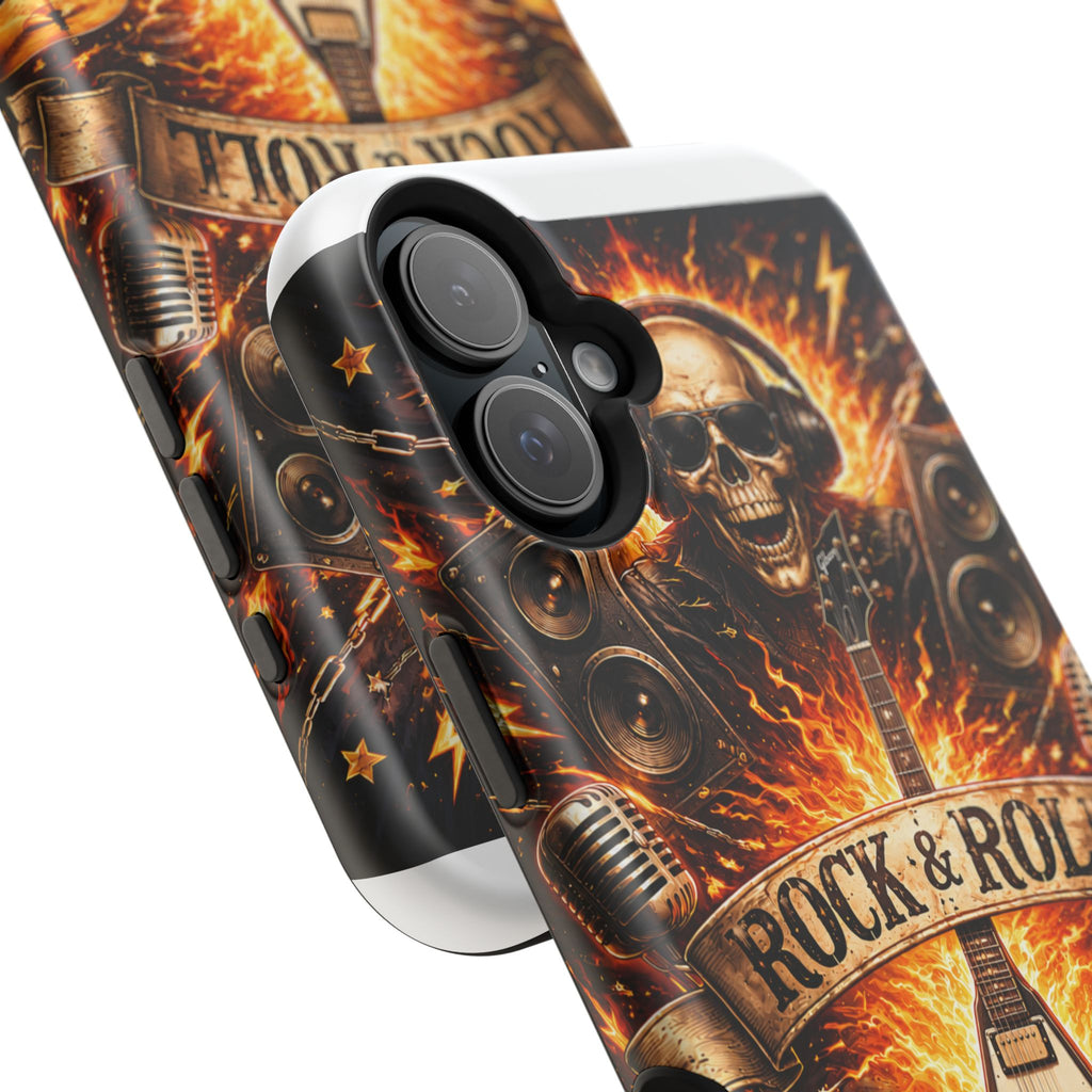 Rock & Roll Skull Guitar Phone Case — Magnetic Impact-Resistant