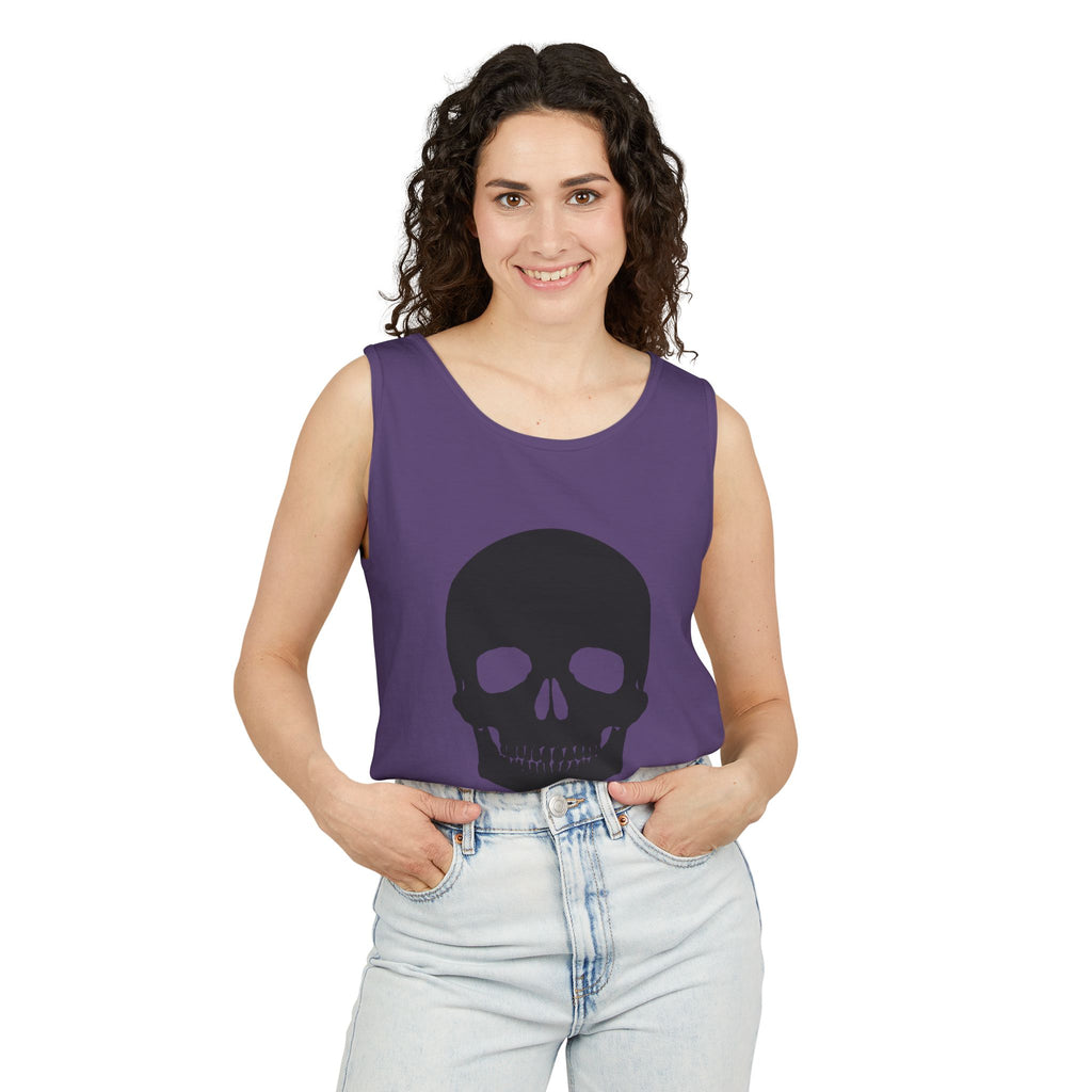 Skull Graphic Tank Top — Bold Black Skull Summer Vest