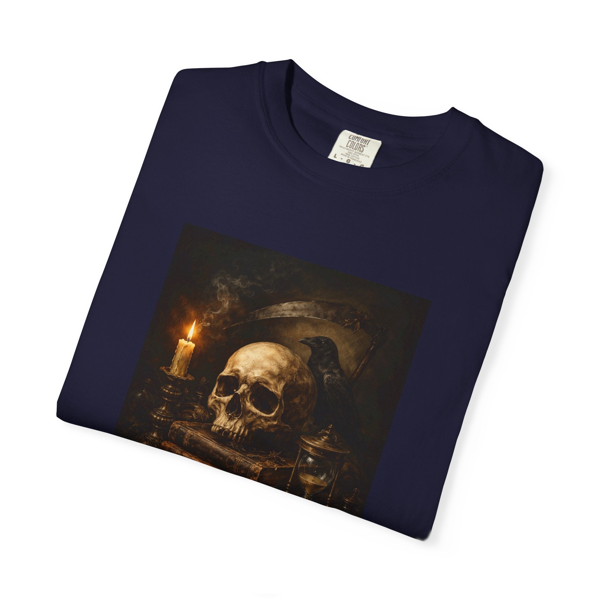 Skull & Candle - Memento Mori T-Shirt — Vintage Vanitas Art Tee