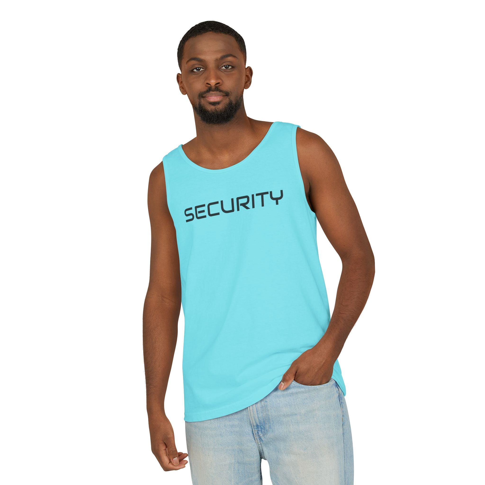 SECURITY Graphic Tank Top — Bold 'SECURITY' Streetwear Muscle Tee