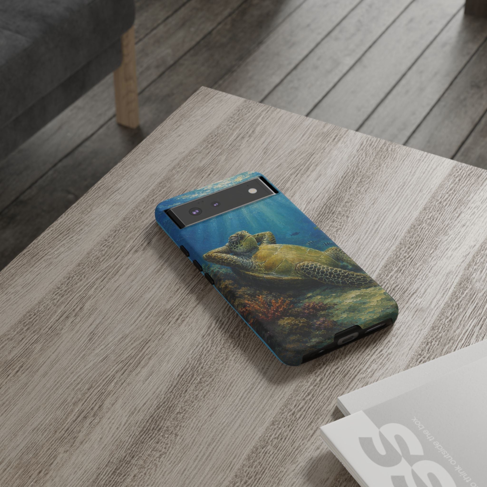 Sea Turtle Relaxation Phone Case — Ocean Underwater Art Protective Tough Case