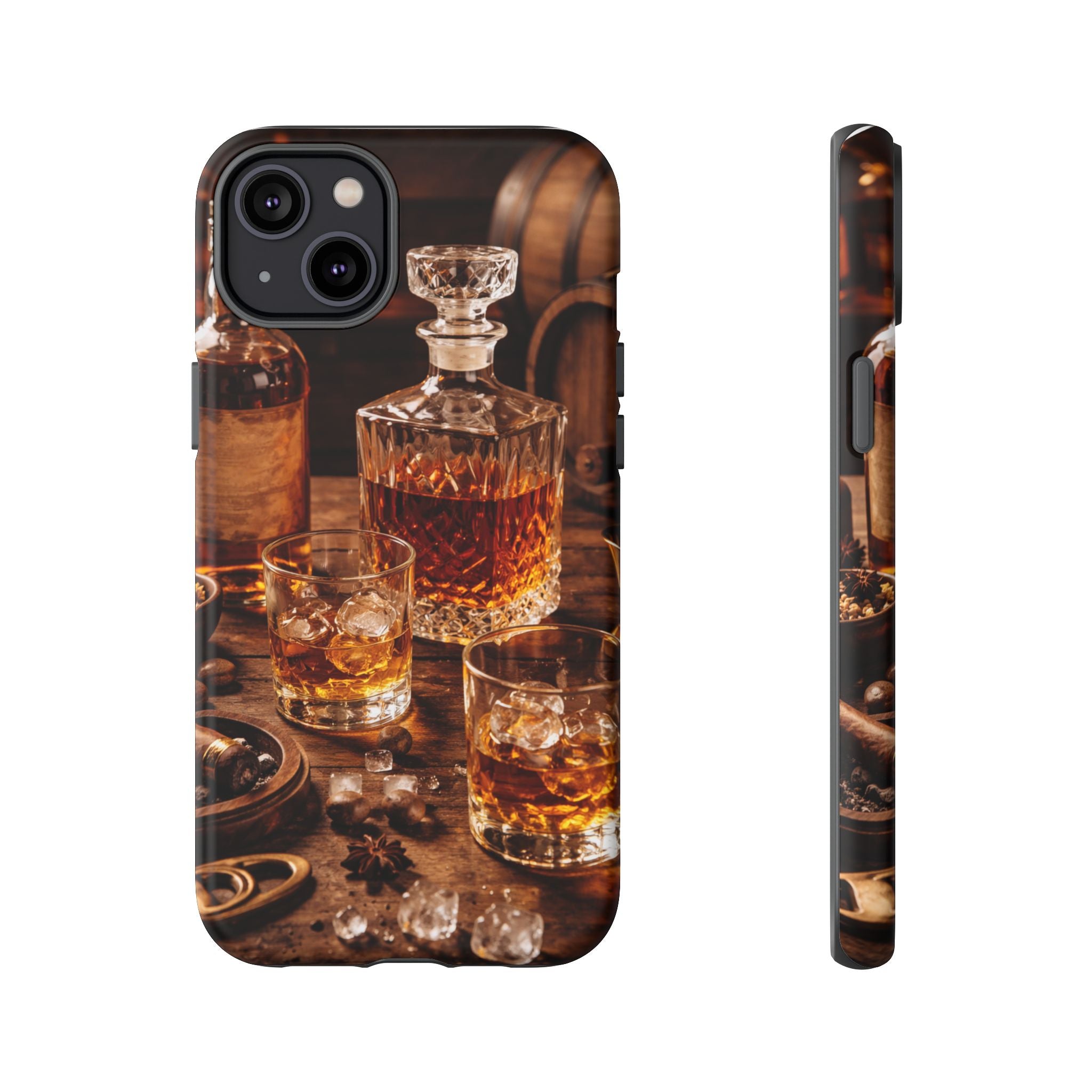 Whiskey Decanter Phone Case — Vintage Bar Spirits Protective Tough Case