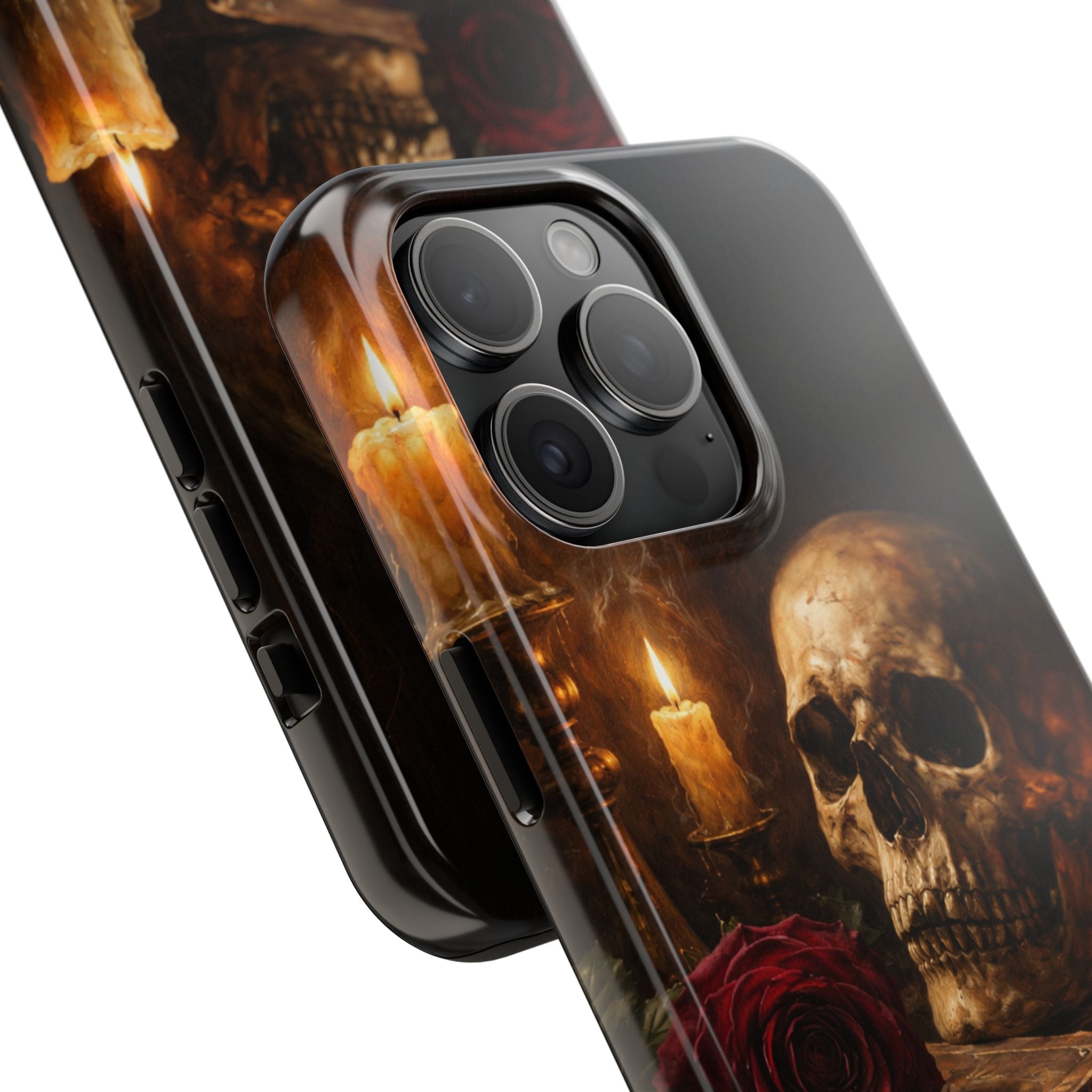 Skull & Candle Tough Phone Case — Memento Mori Protective Cover