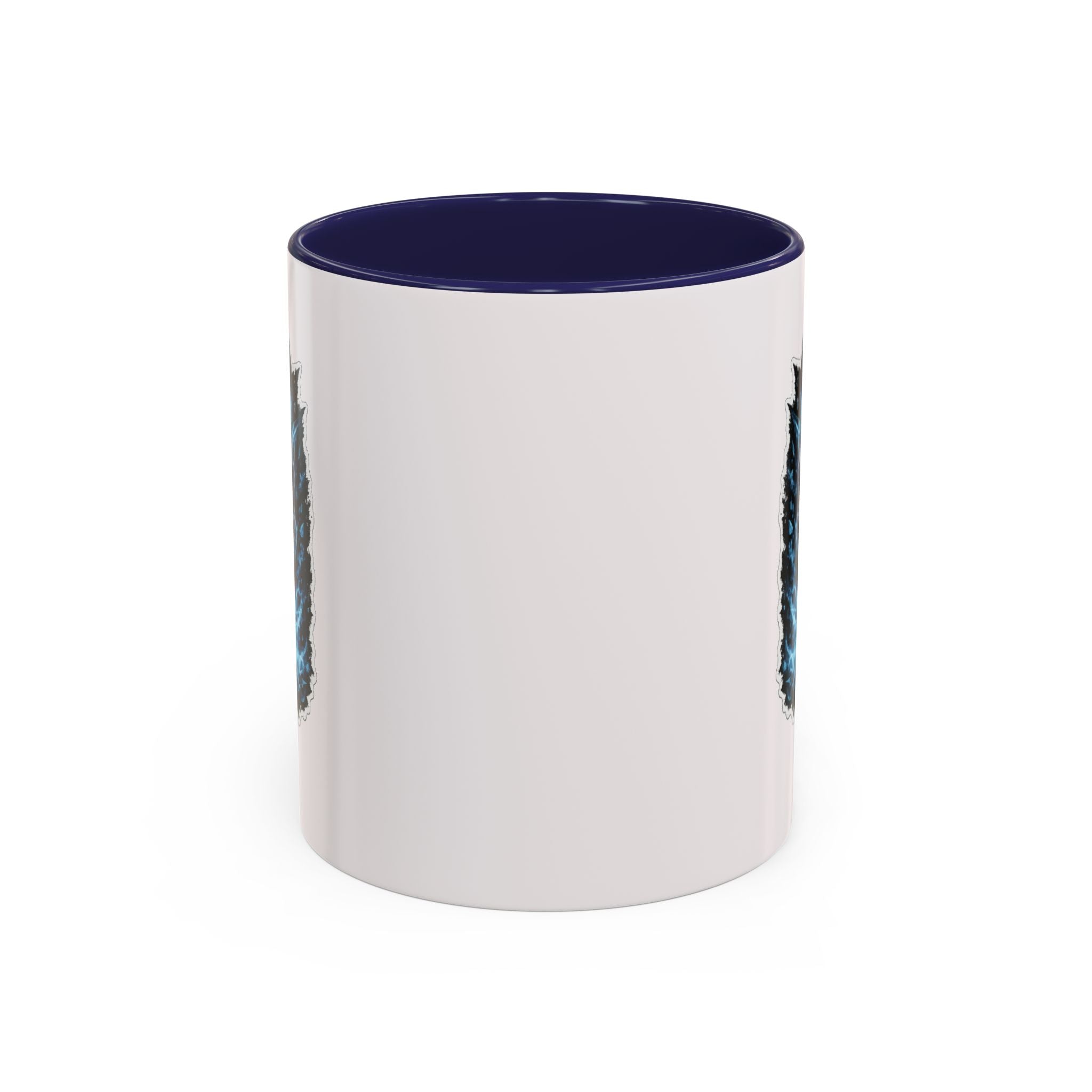 Blue Lightning Skull Accent Coffee Mug – Gothic Horror Coffee Cup (11/15oz)