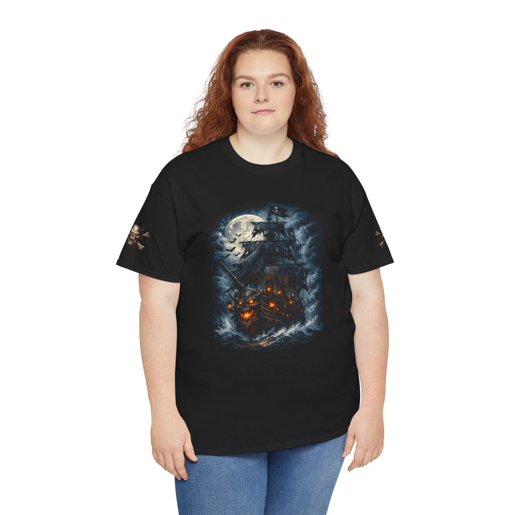 Premium Pirate Tee — Blackhearts Inc. Ghost Ship Graphic T‑Shirt