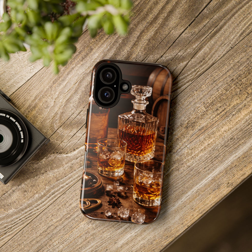 Whiskey Decanter Phone Case — Vintage Bar Spirits Protective Tough Case