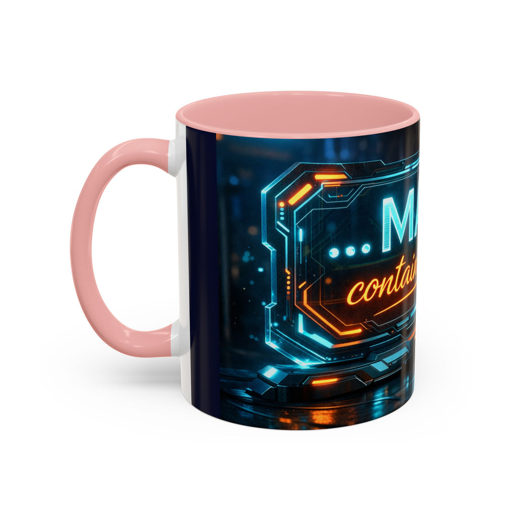 Coffee Mug — Neon Sign “May Contain Whiskey” Accent Mug (11/15 oz)