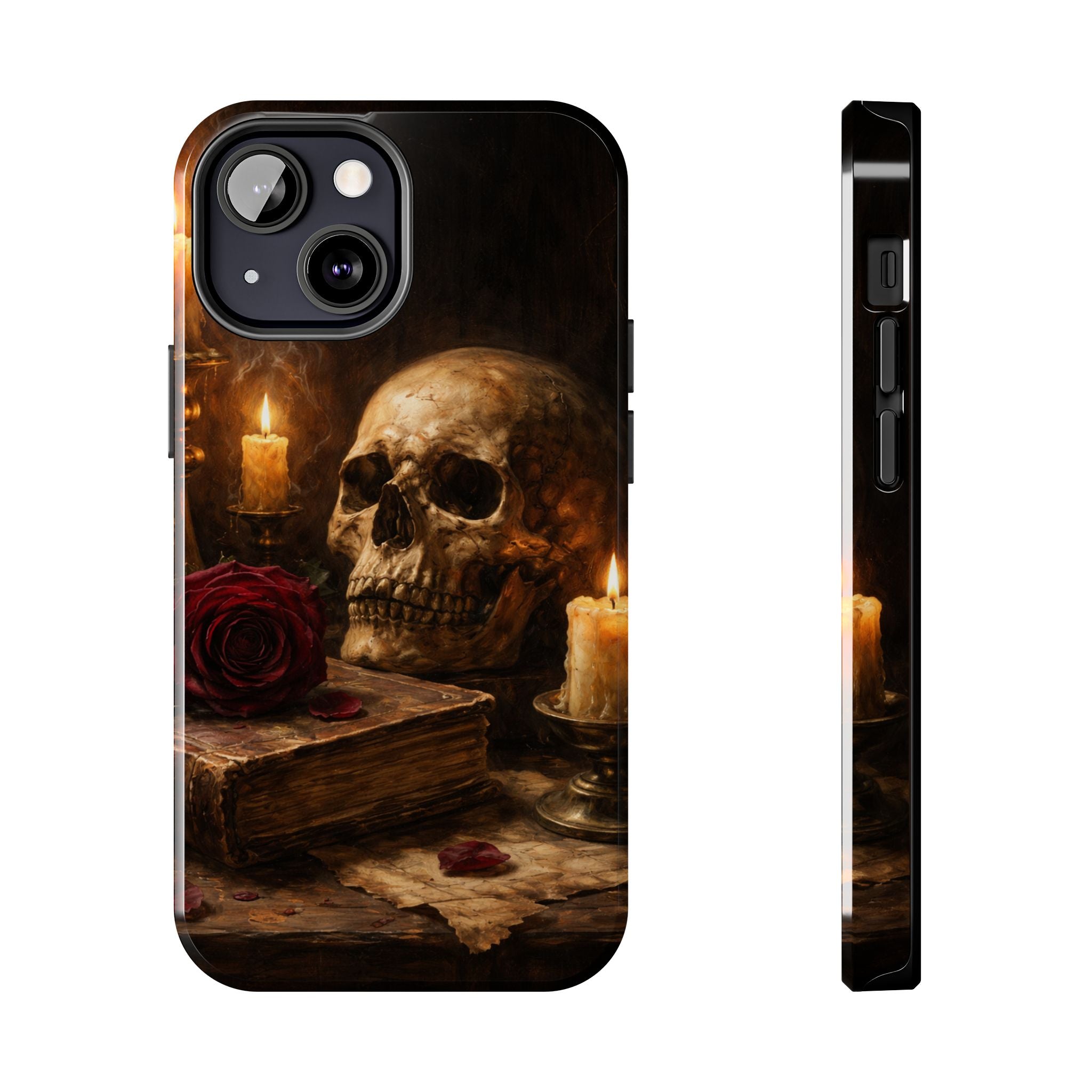 Skull & Candle Tough Phone Case — Memento Mori Protective Cover