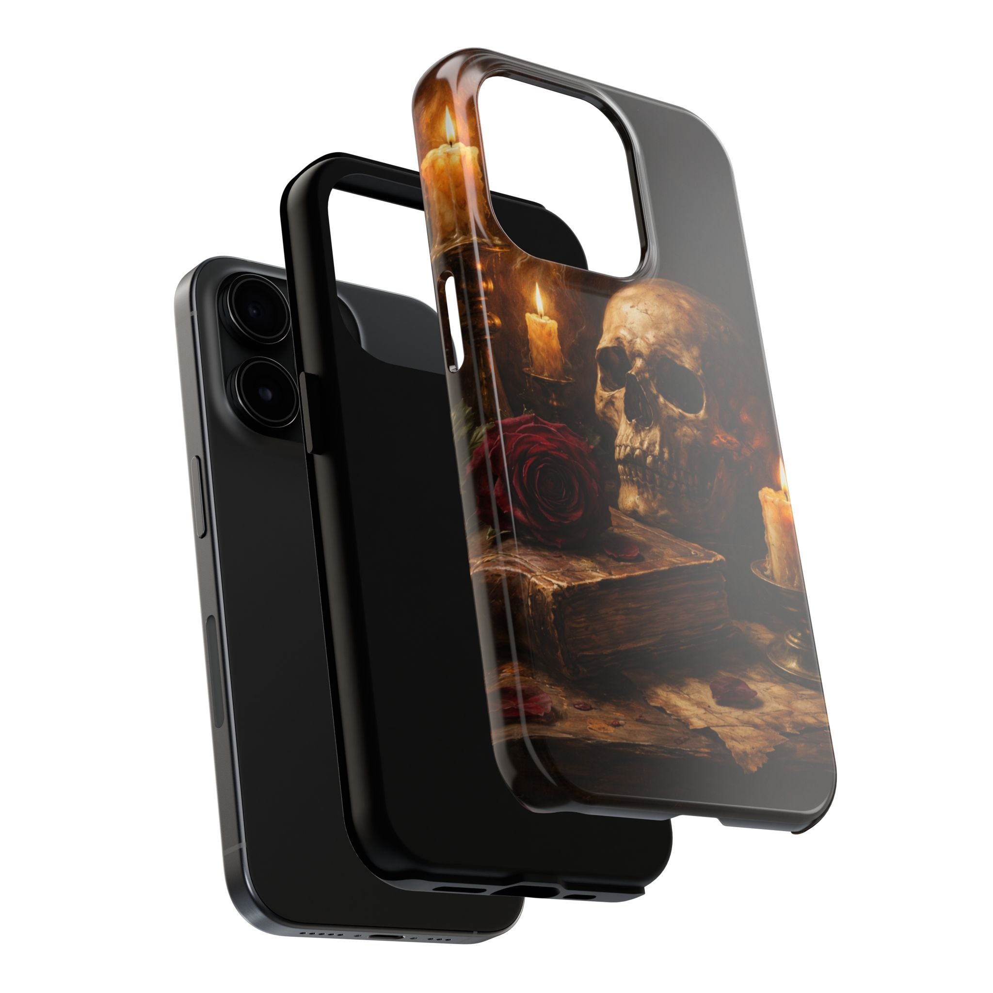 Skull & Candle Tough Phone Case — Memento Mori Protective Cover