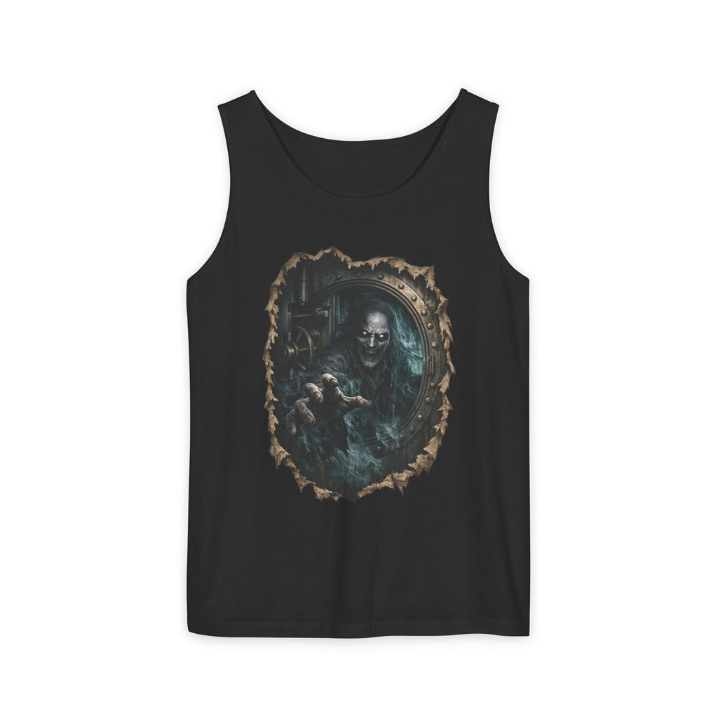 Creepy Ghost Tank Top — Haunted Vault Design Tank