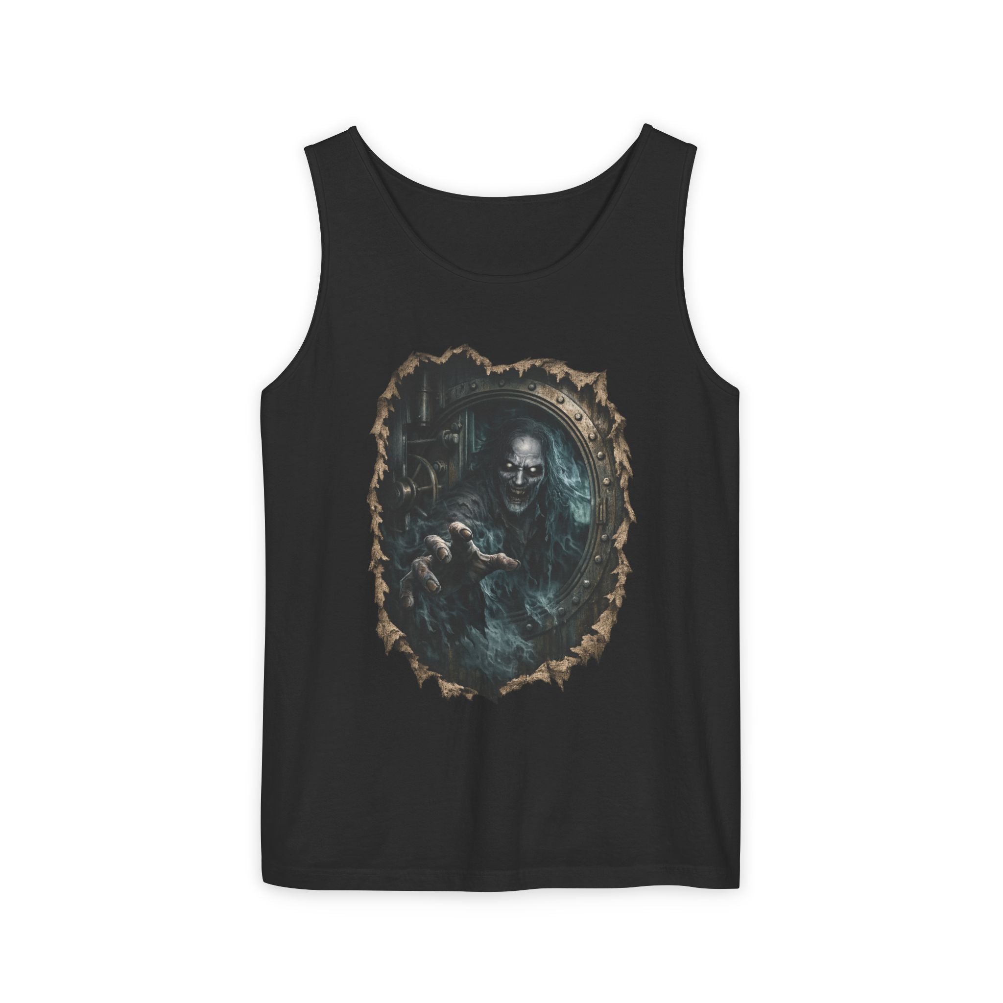 Creepy Ghost Tank Top — Haunted Vault Design Tank