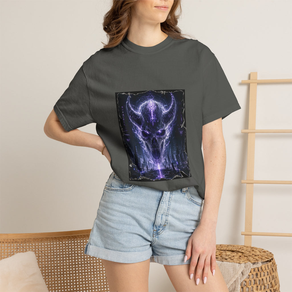 Ethereal Demon Skull T-Shirt — Cyber Goth Graphic Tee