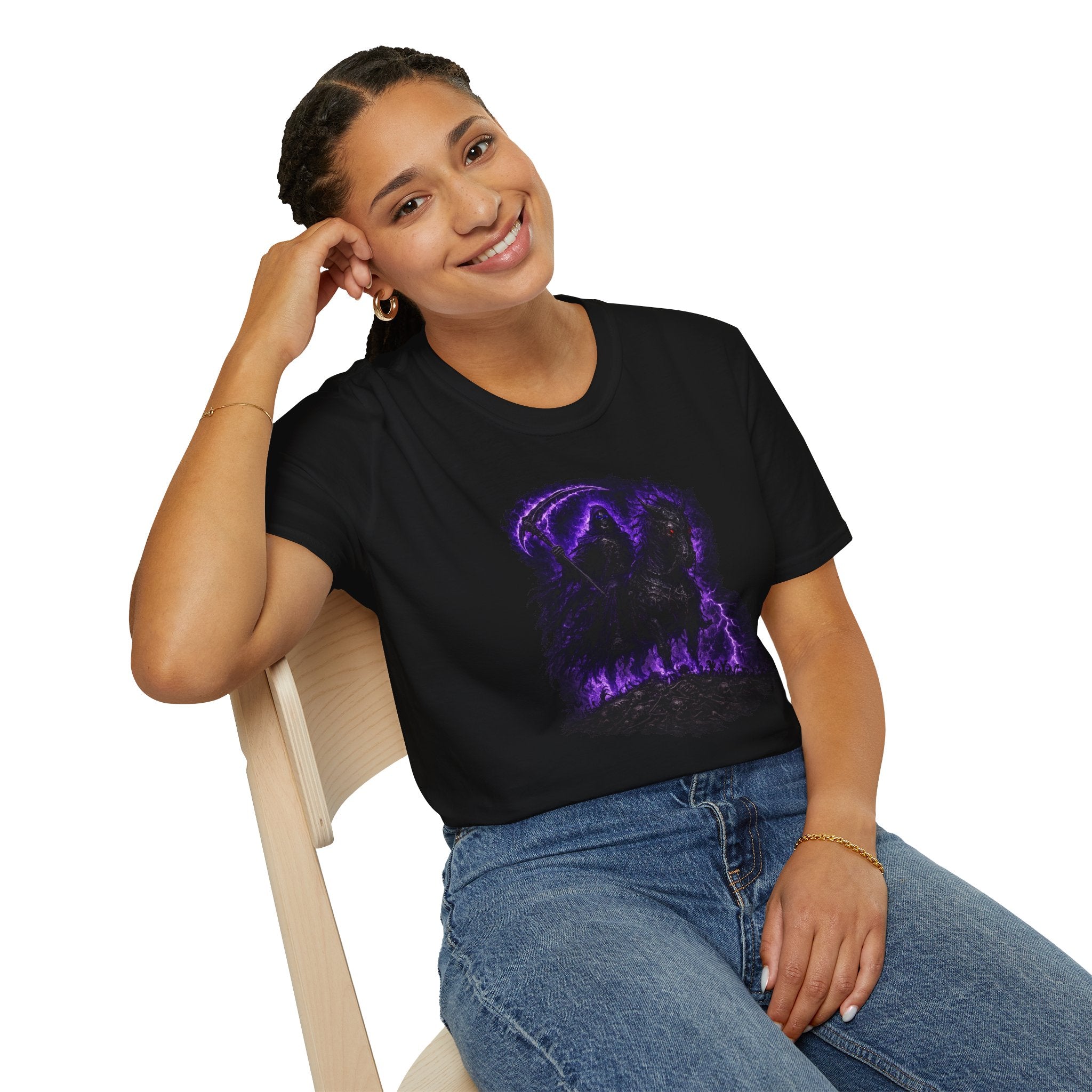 Grim Reaper Purple Lightning T-Shirt
