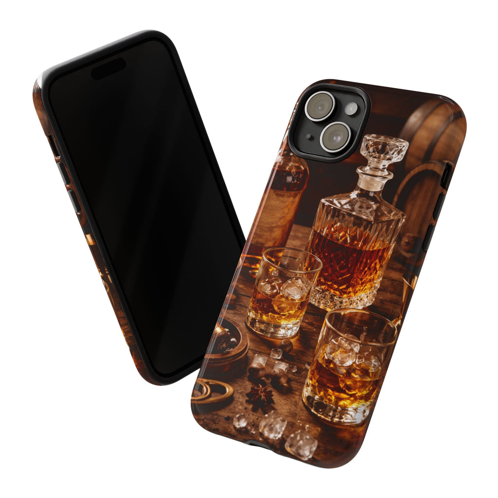 Whiskey Decanter Phone Case — Vintage Bar Spirits Protective Tough Case
