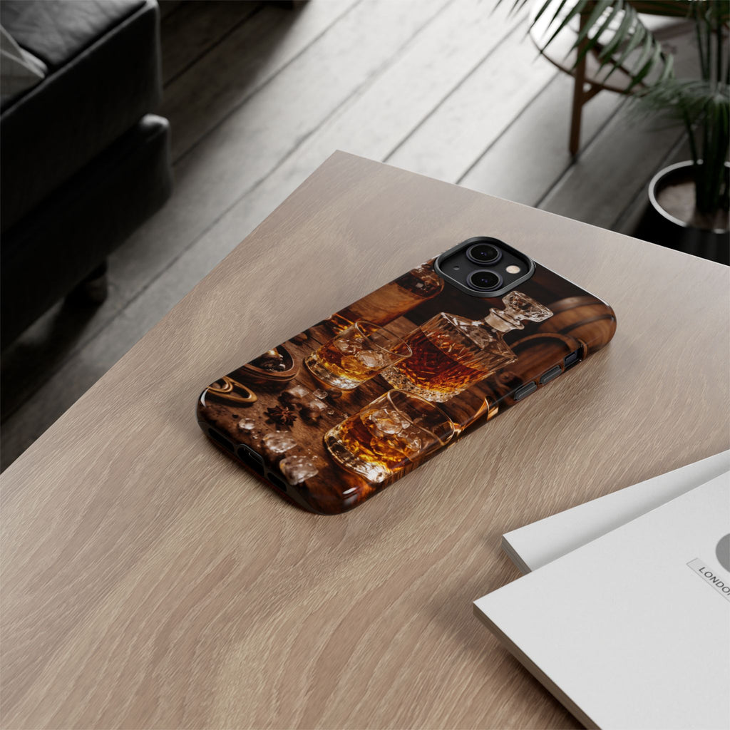 Whiskey Decanter Phone Case — Vintage Bar Spirits Protective Tough Case
