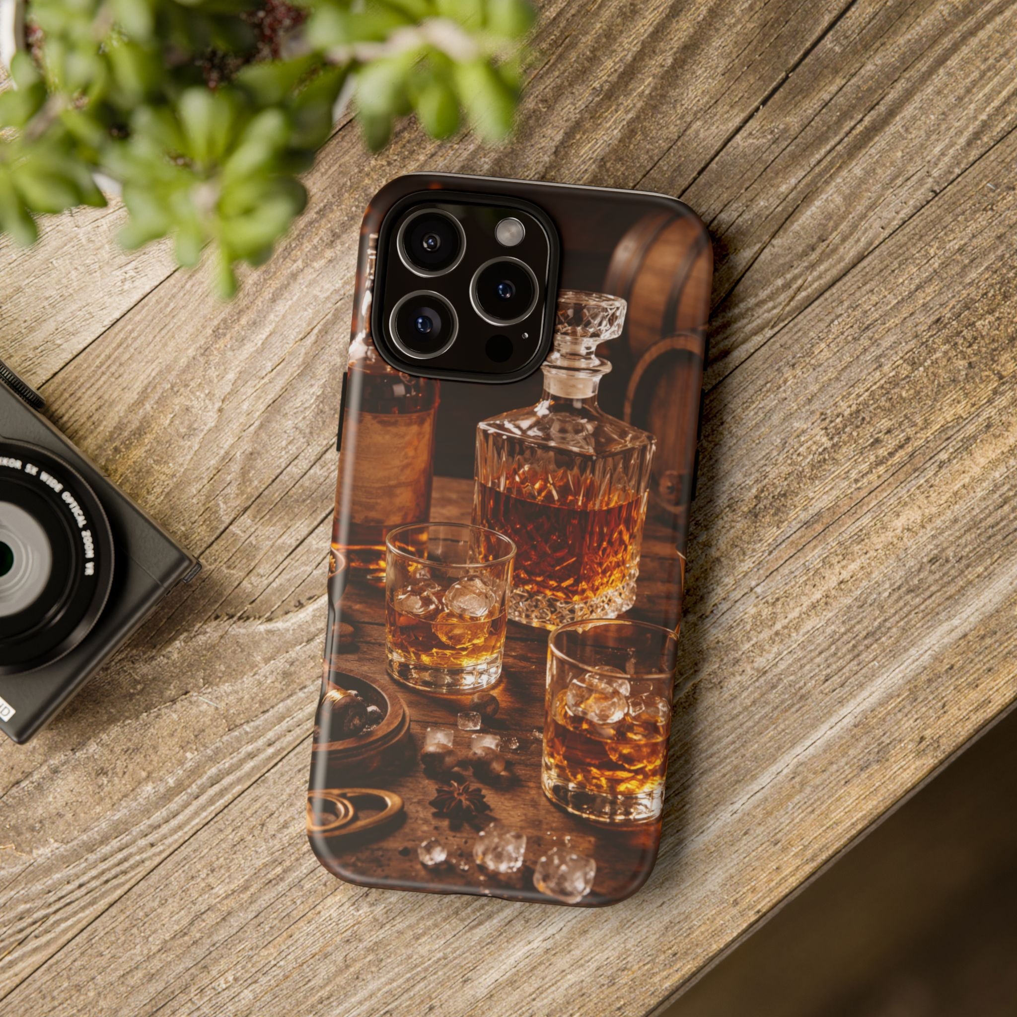 Whiskey Decanter Phone Case — Vintage Bar Spirits Protective Tough Case