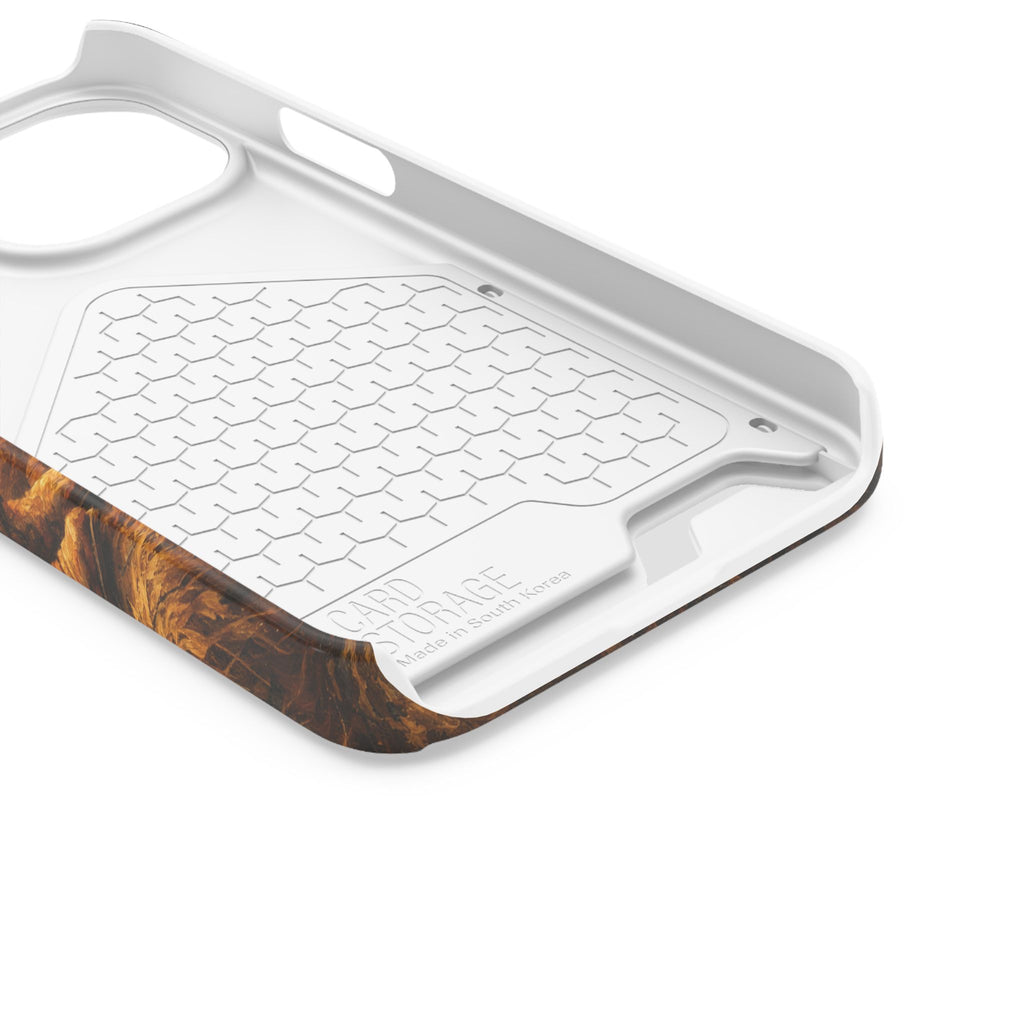 Country Music Guitar Phone Case with Card Holder — Rustic Concert Scene