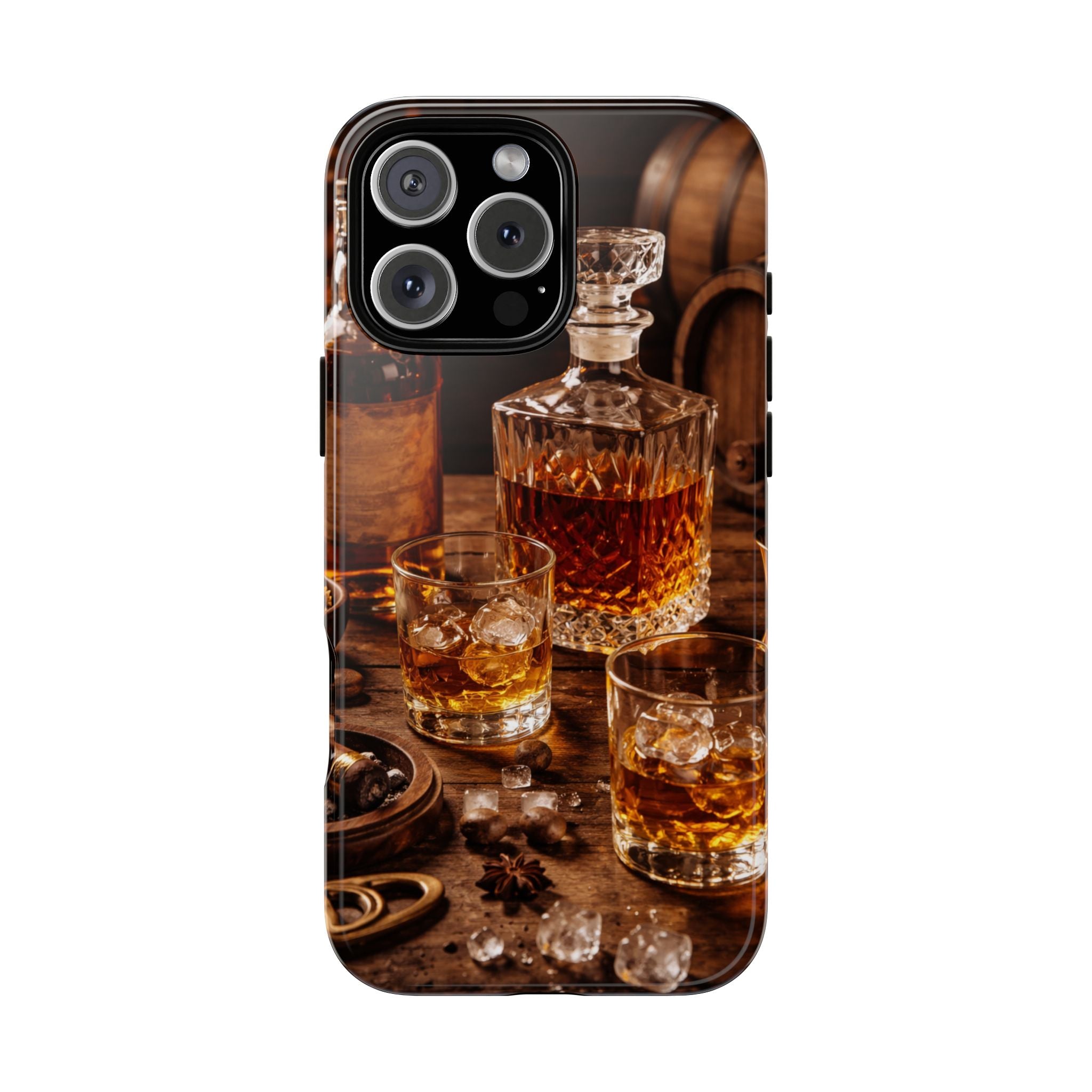 Whiskey Decanter Phone Case — Vintage Bar Spirits Protective Tough Case