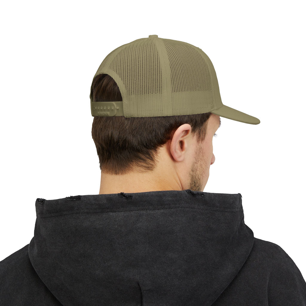 No Filter Snapback Trucker Cap — Bold Mesh Back Hat