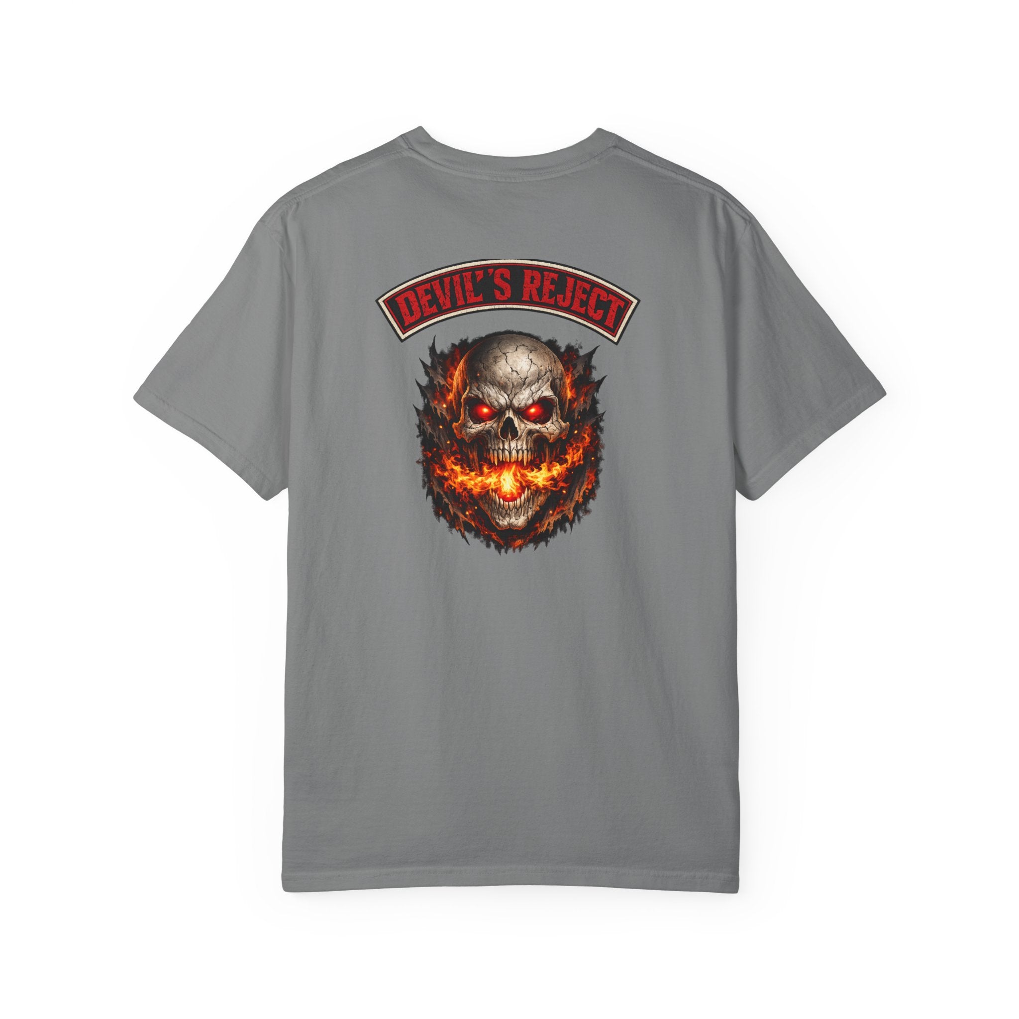 Premium Devil's Reject Skull T-Shirt — Flaming Skull Graphic Tee