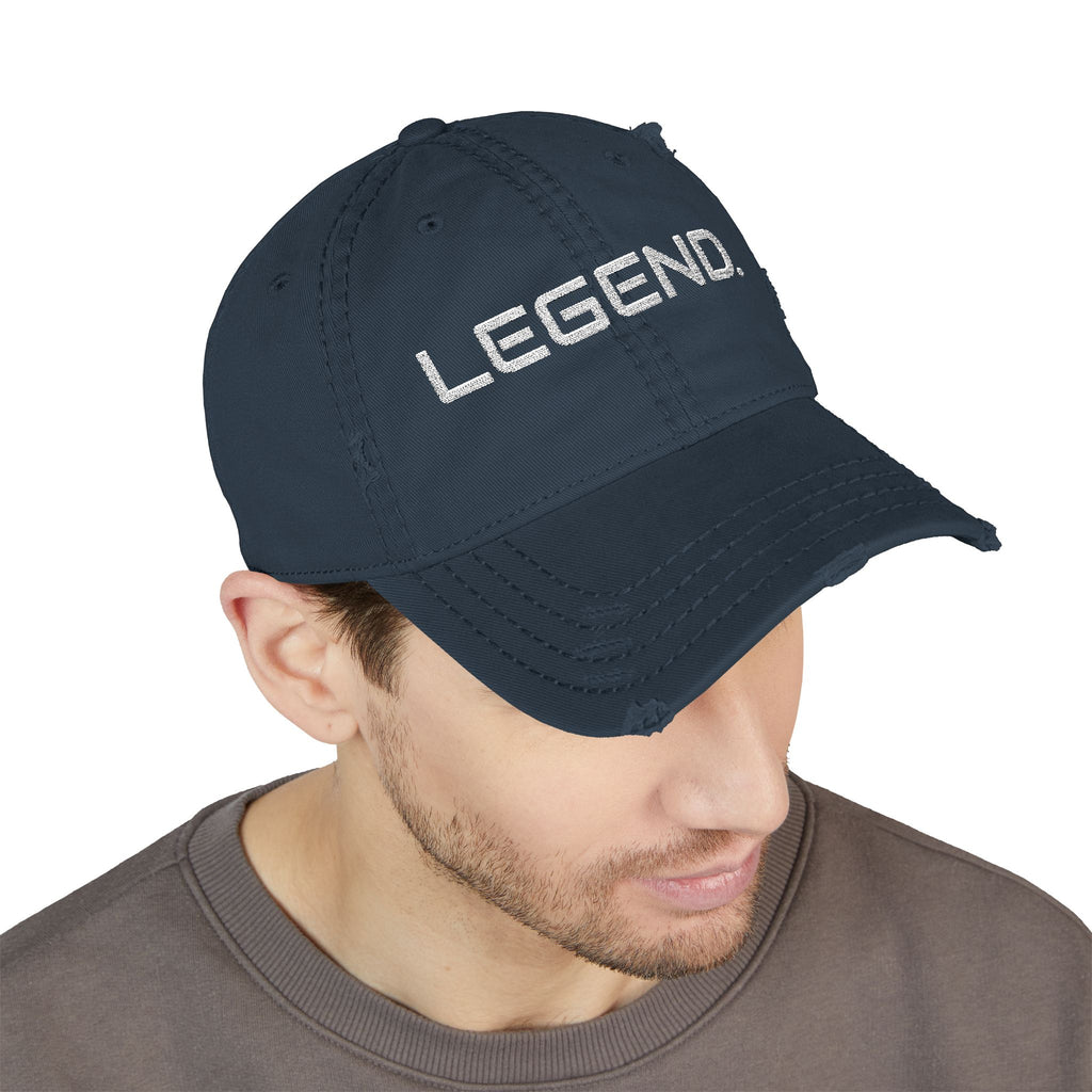 Legend - Embroidered Distressed Dad Hat (Embroidery)
