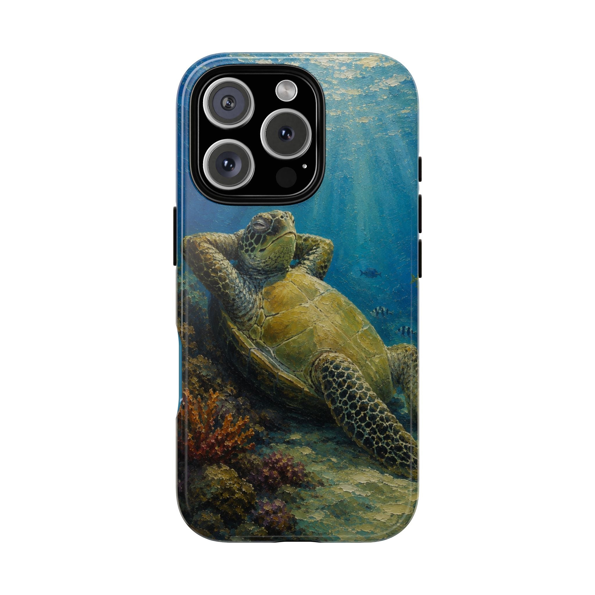 Sea Turtle Relaxation Phone Case — Ocean Underwater Art Protective Tough Case