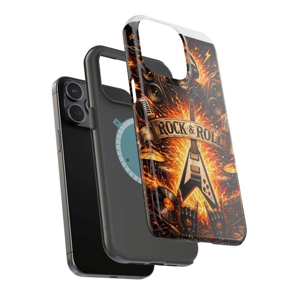 Rock & Roll Skull Guitar Phone Case — Magnetic Impact-Resistant